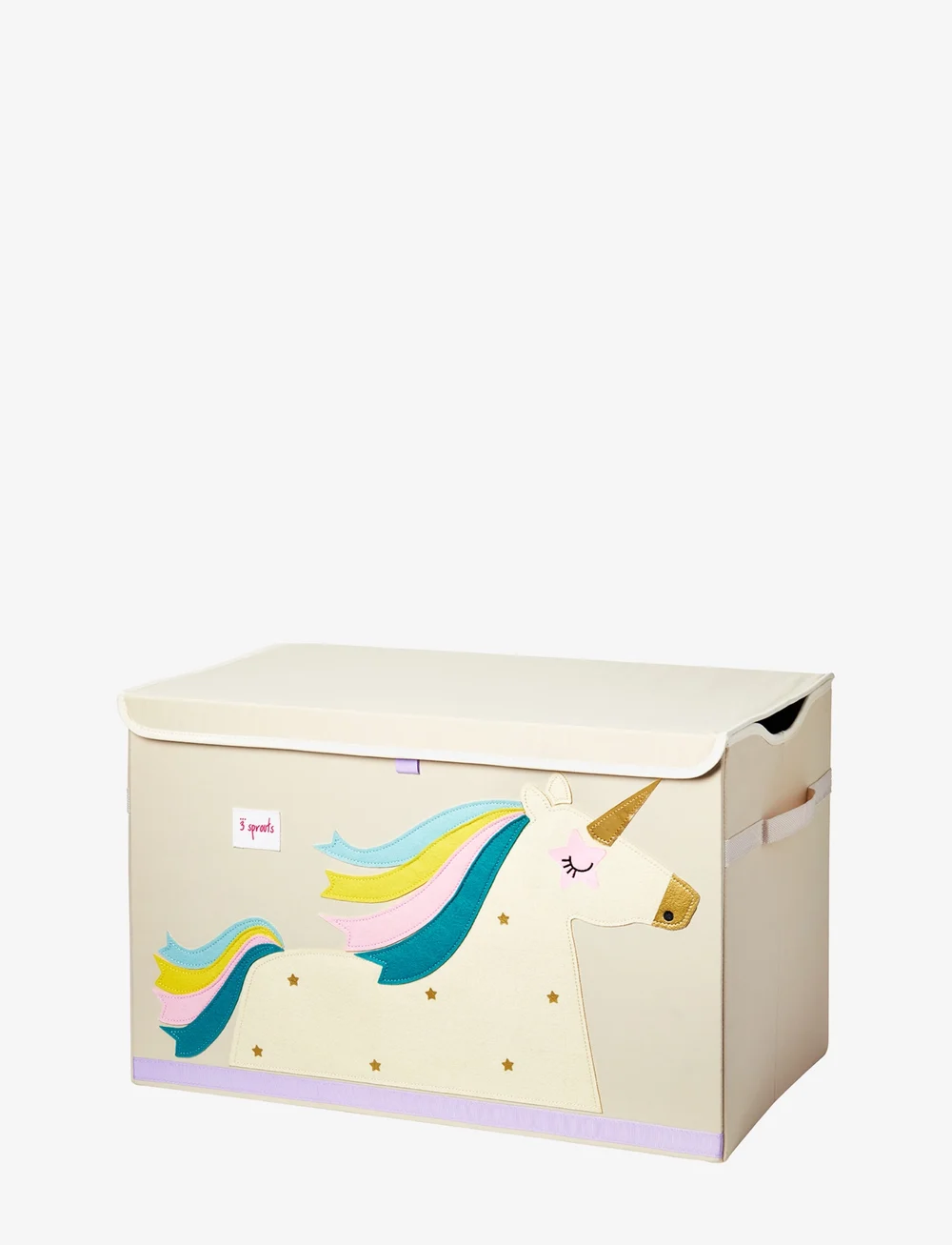 3 Sprouts - Storage basket with Lid - hoiukastid - white - unicorn - 1