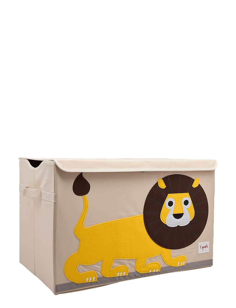 3 Sprouts - Storage basket with Lid - hoiukastid - yellow - lion - 1