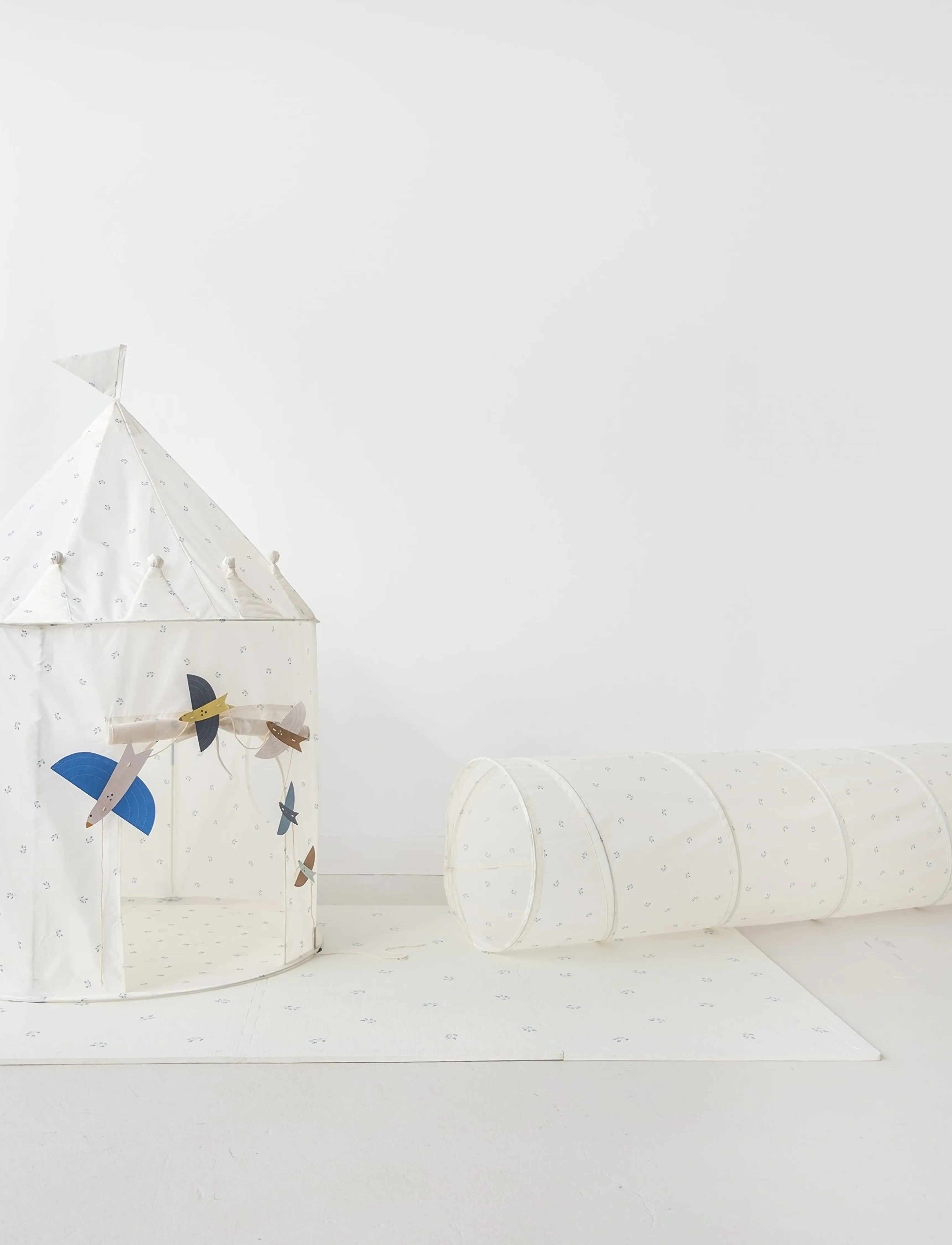 3 Sprouts - 3 Sprouts Play Tunnel, Blueberry/Ivory - spieltunnel - beige - 4