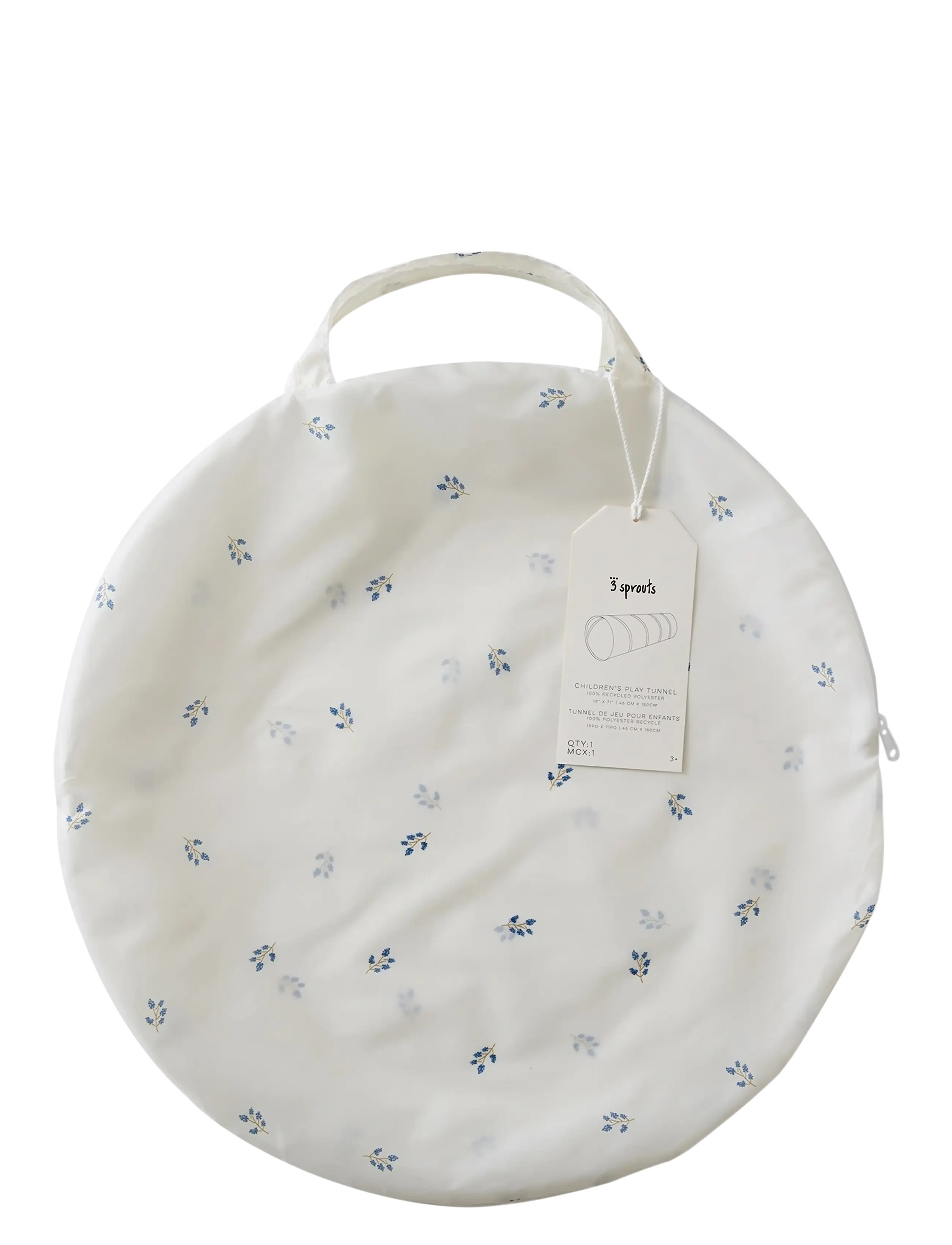 3 Sprouts - 3 Sprouts Play Tunnel, Blueberry/Ivory - spieltunnel - beige - 3