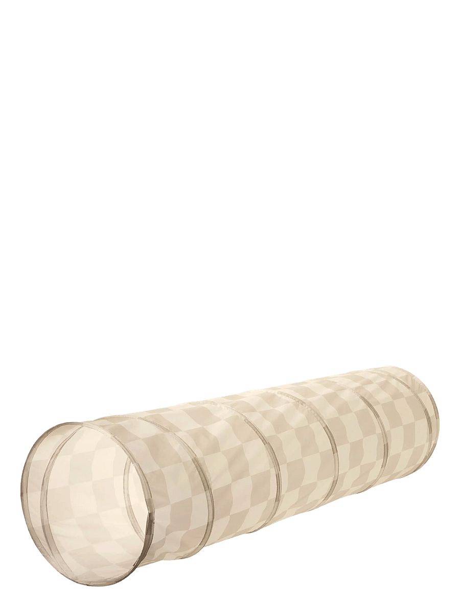 3 Sprouts - 3 Sprouts Play tunnel, Checkerboard beige - lektunnlar - beige - 1