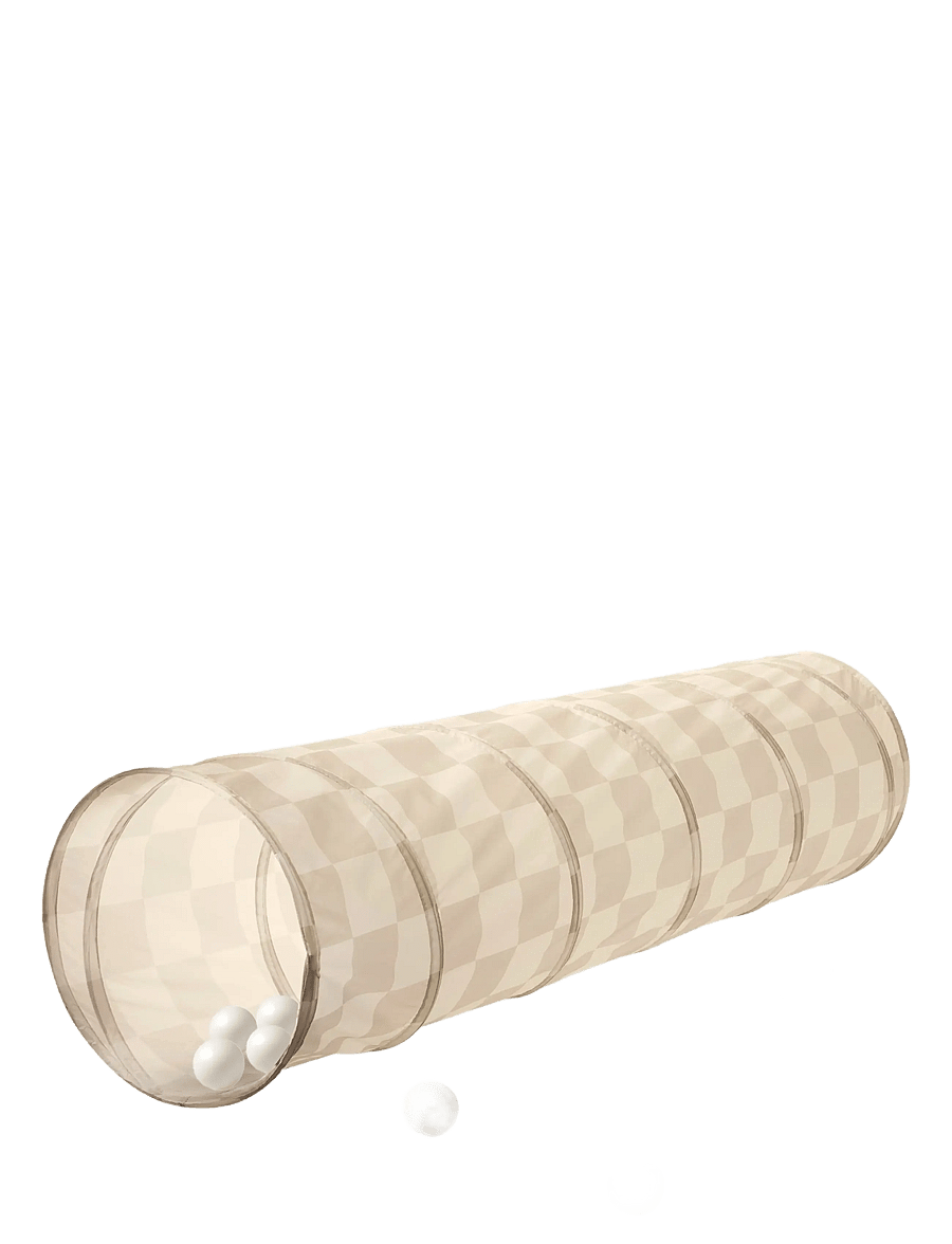 3 Sprouts - 3 Sprouts Play tunnel, Checkerboard beige - lektunnlar - beige - 3