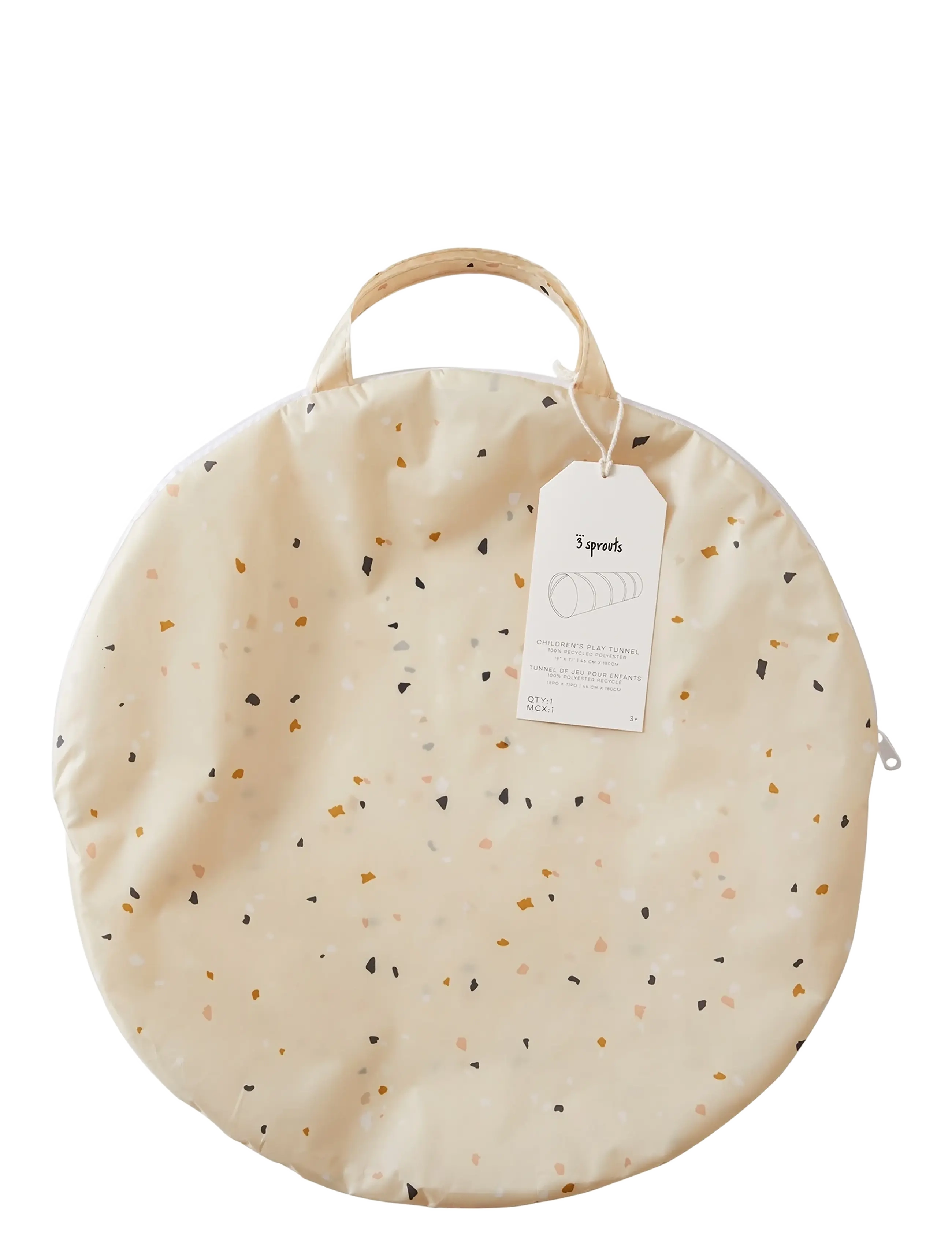 3 Sprouts - 3 Sprouts Play Tunnel, Terrazzo/Beige - spieltunnel - beige - 4