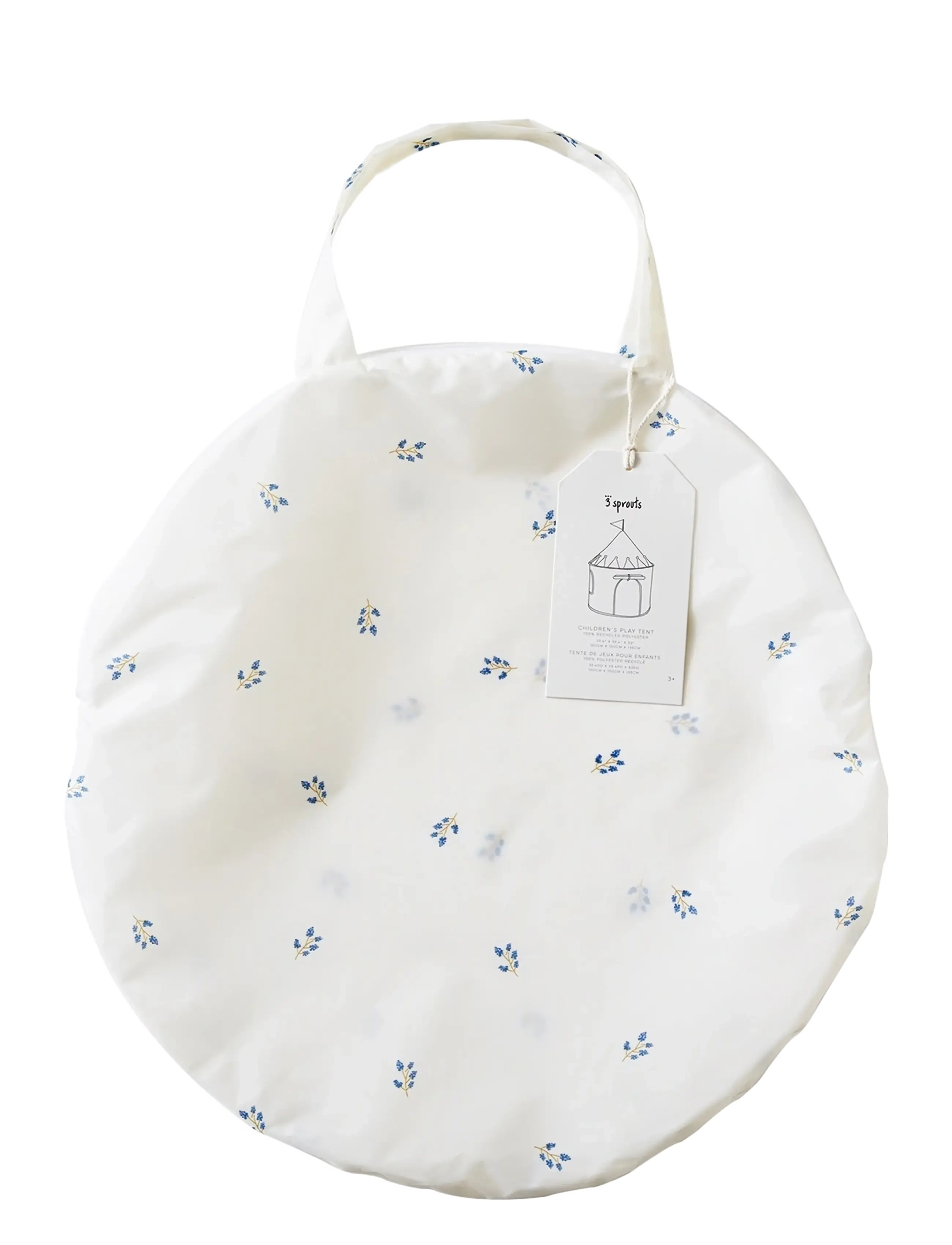 3 Sprouts - 3 Sprouts Play Tent, Blueberry Ivory - speeltenten en -tunnels - beige - 2