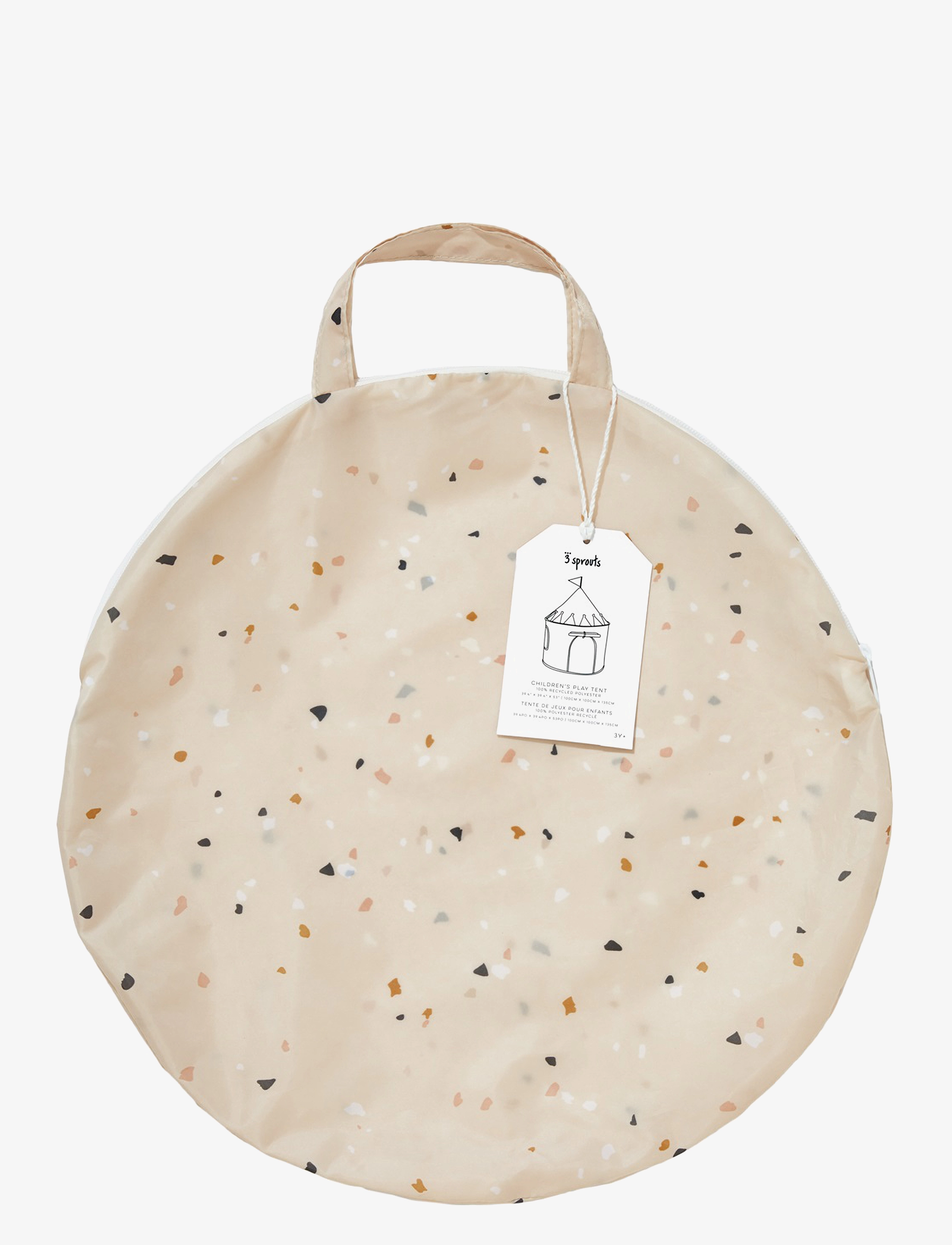3 Sprouts - 3 Sprouts Play tent, Terrazzo Almond - play tents & tunnels - almond - 1