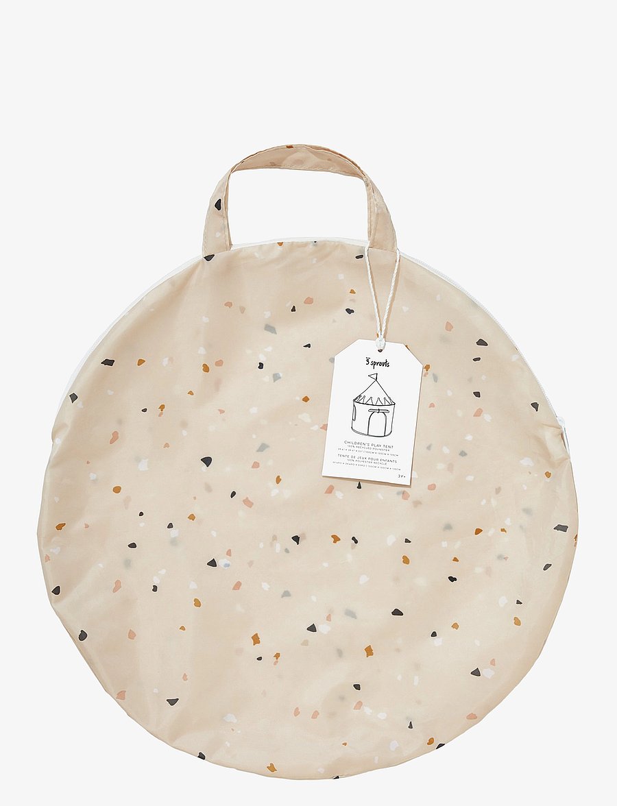 3 Sprouts - 3 Sprouts Play tent, Terrazzo Almond - play tents & tunnels - almond - 1