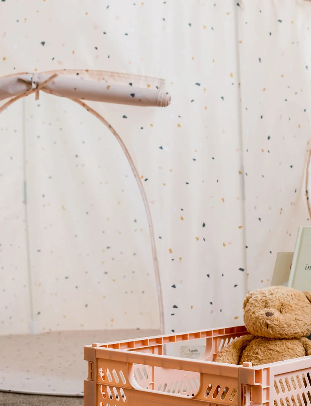 3 Sprouts - 3 Sprouts Play tent, Terrazzo Almond - lektält & lektunnlar - almond - 2