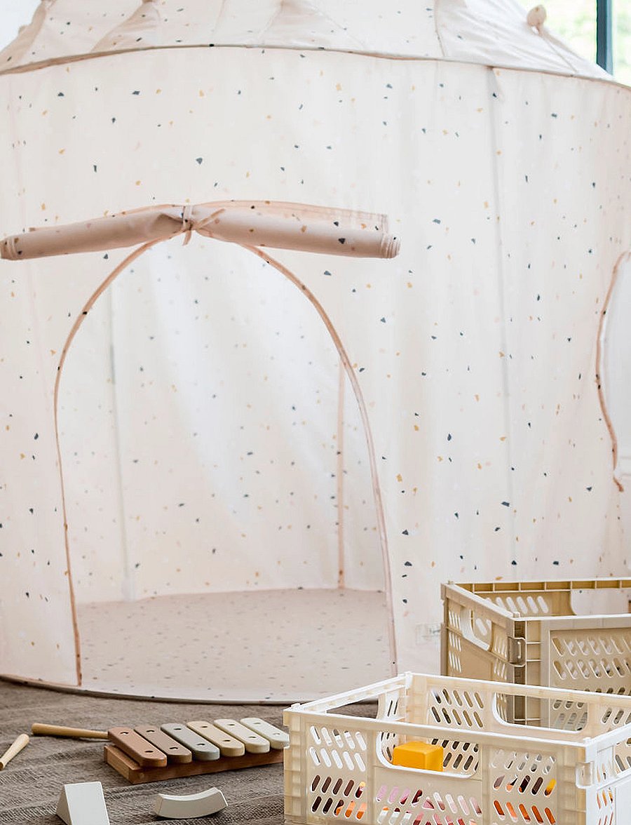 3 Sprouts - 3 Sprouts Play tent, Terrazzo Almond - play tents & tunnels - almond - 3
