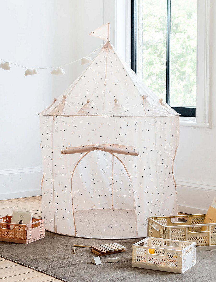 3 Sprouts - 3 Sprouts Play tent, Terrazzo Almond - play tents & tunnels - almond - 4