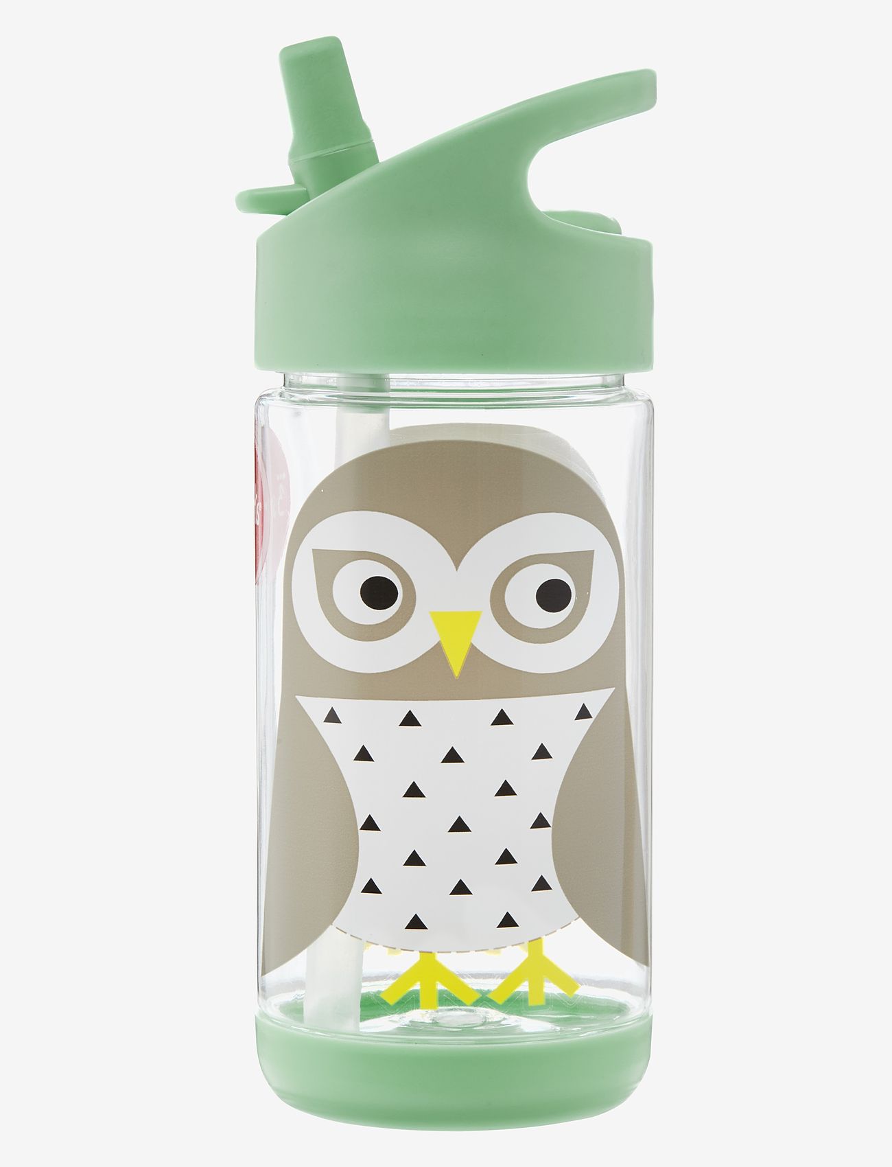 3 Sprouts - Water Bottle - vandflasker - mint - owl - 0