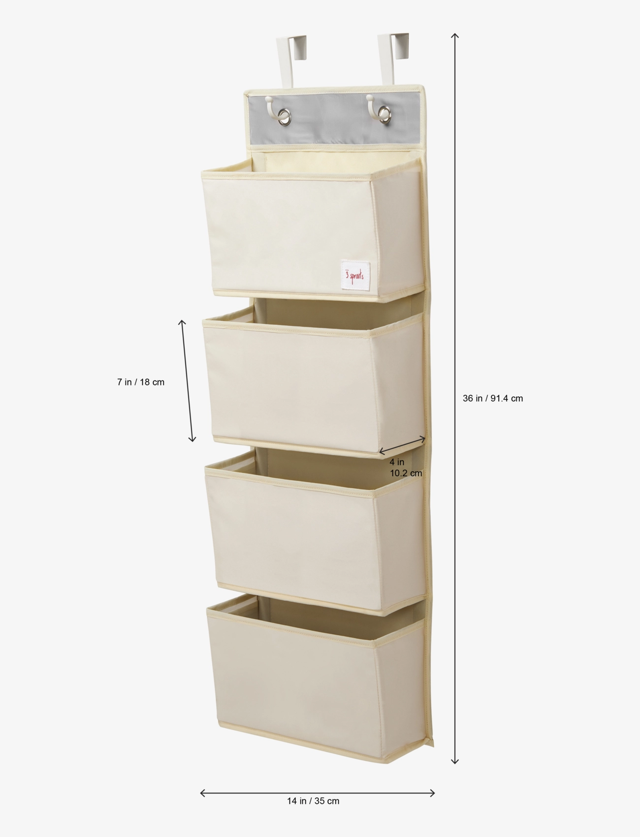 3 Sprouts - Wall organizer - madalaimad hinnad - brown - otter - 1