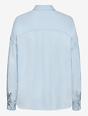 3.1 Phillip Lim - P212-2060CRP / LS SATIN CREPE SHIRT W TIE - blouses met lange mouwen - steel blue - 1
