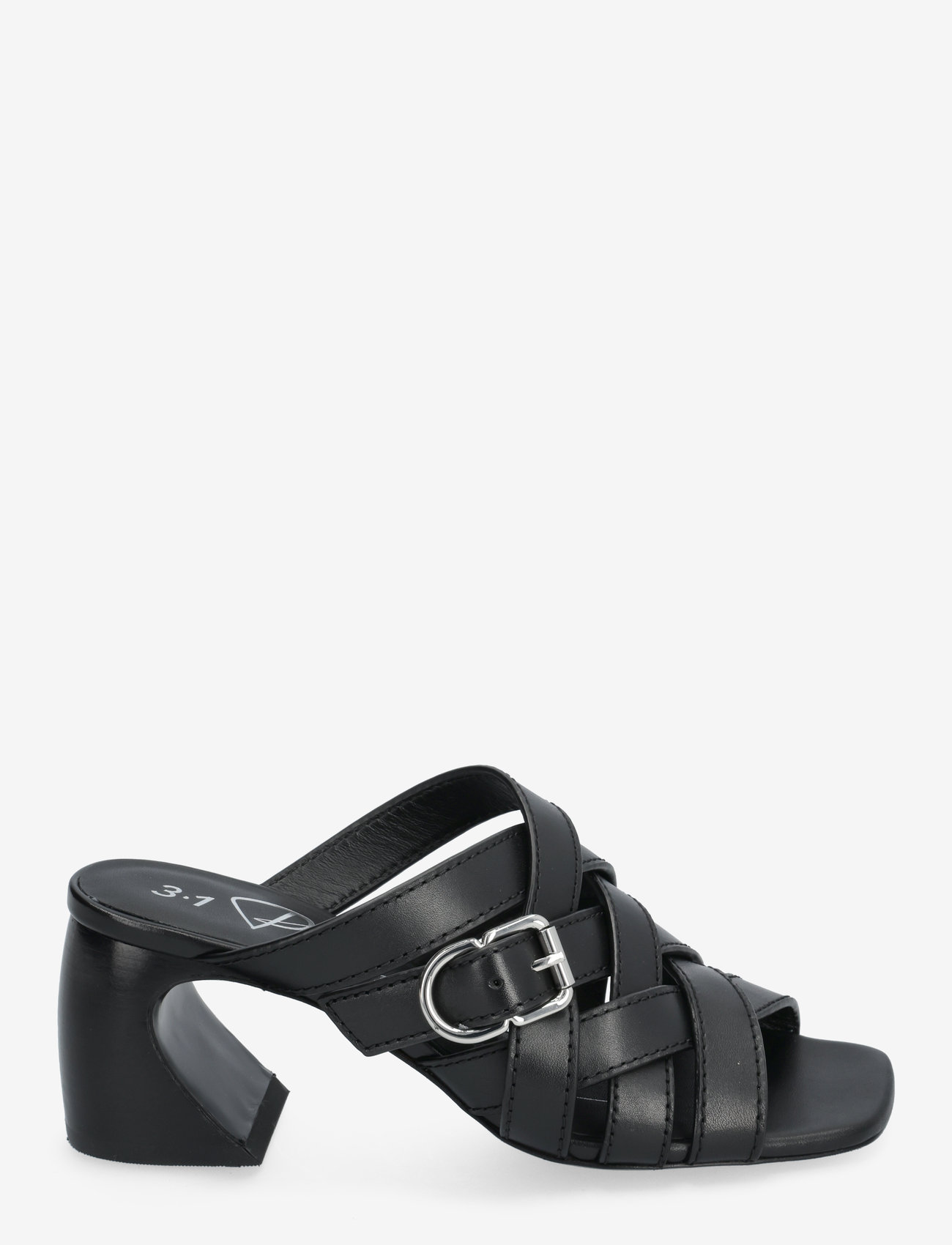 3.1 Phillip Lim - ID OPEN WOVEN MULE- 65MM CRESCENT HEEL - festtøj til outletpriser - black - 1