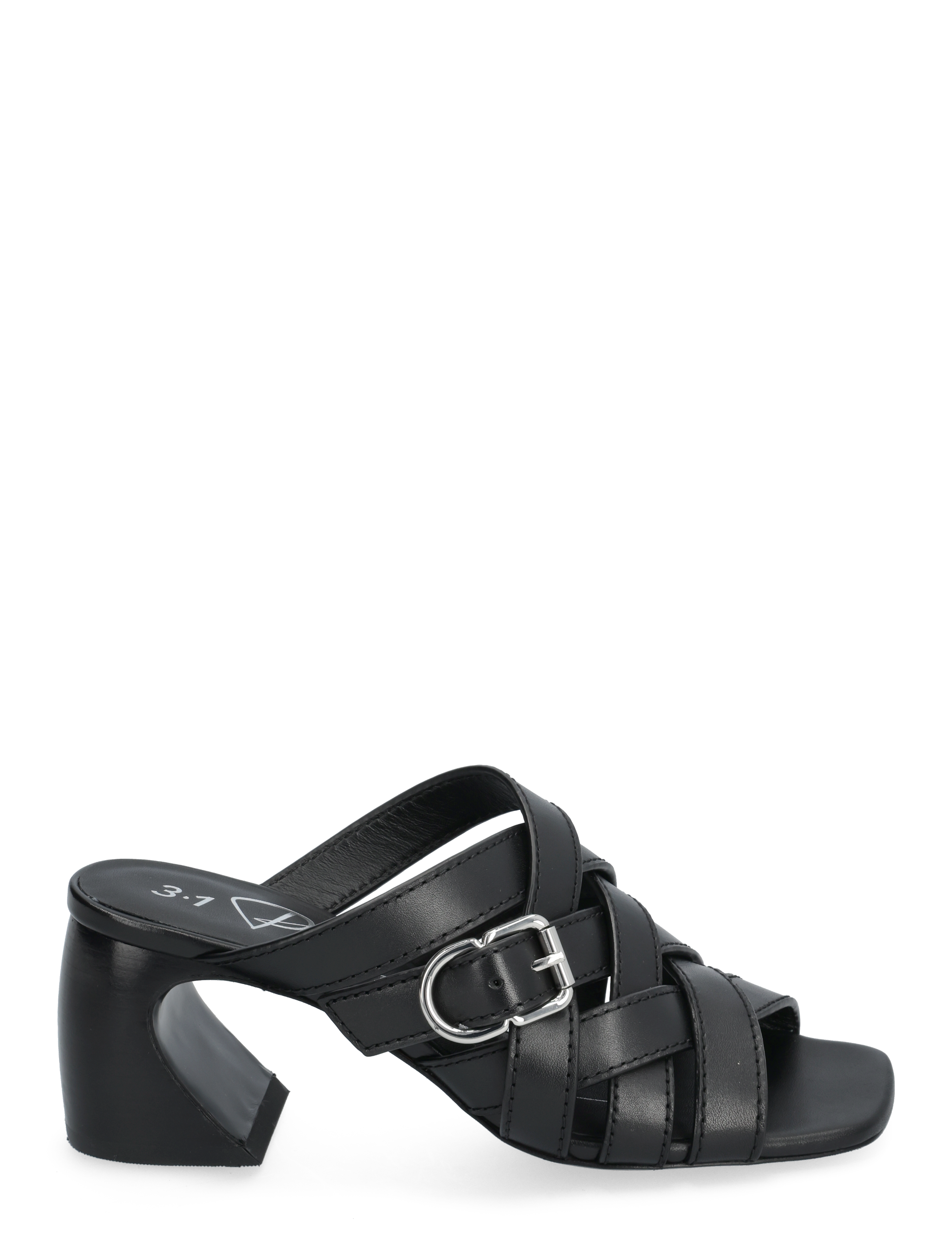 3.1 Phillip Lim - ID OPEN WOVEN MULE- 65MM CRESCENT HEEL - festtøj til outletpriser - black - 1
