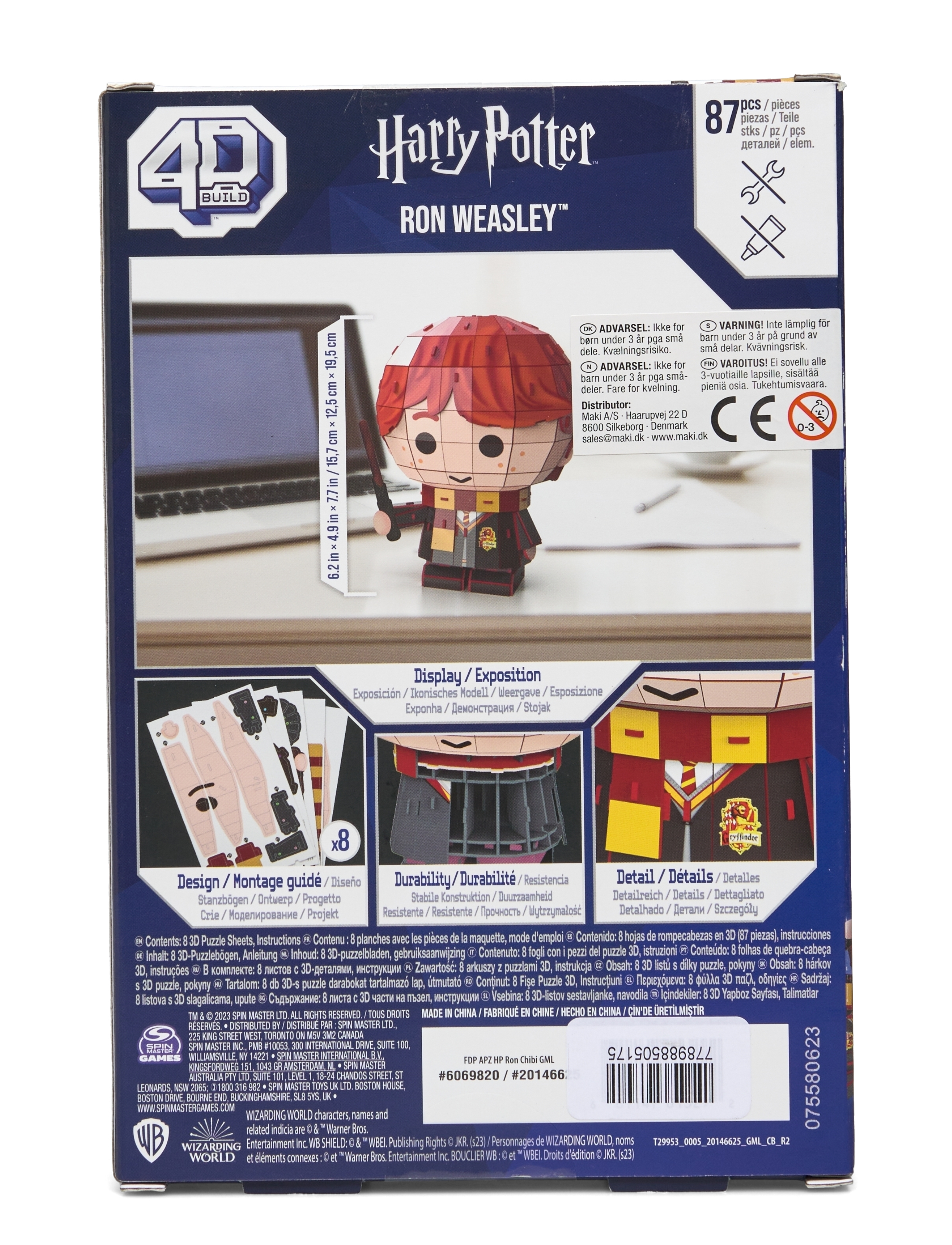 4D Puzzles - 4D Puzzles Ron Weasley Chibi Solid - 3d-pussel - multi - 1
