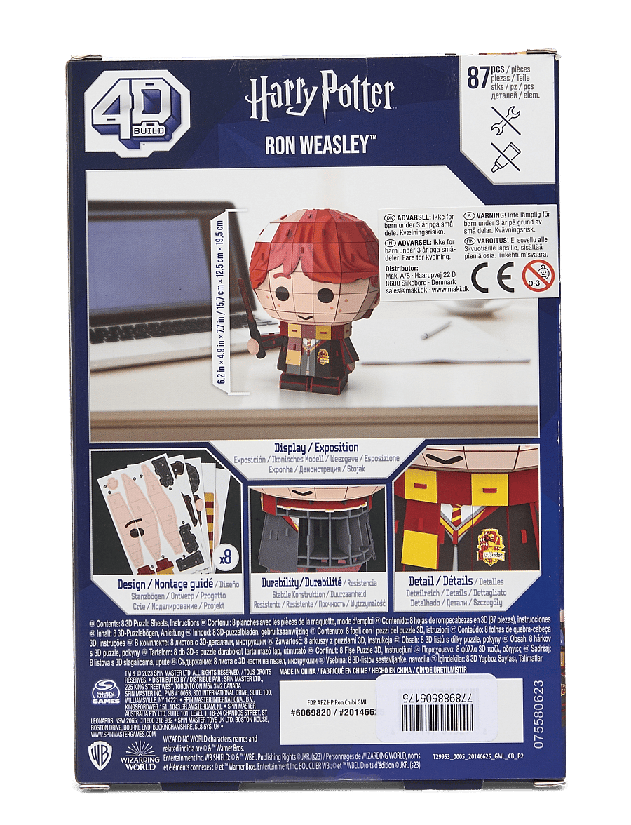 4D Puzzles - 4D Puzzles Ron Weasley Chibi Solid - 3d-pussel - multi - 1