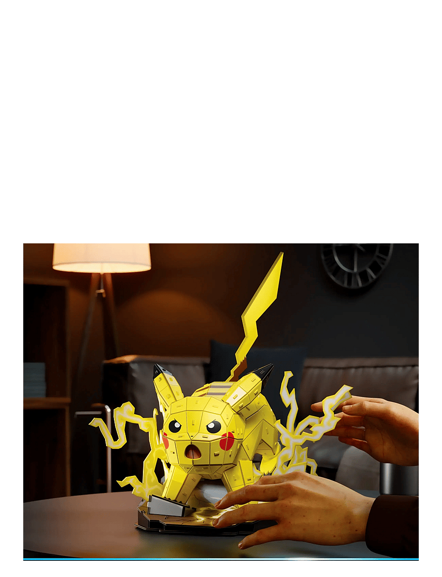 4D Puzzles - 4D Build Pokémon 30 cm - Pikachu - 3d-pussel - multi - 4