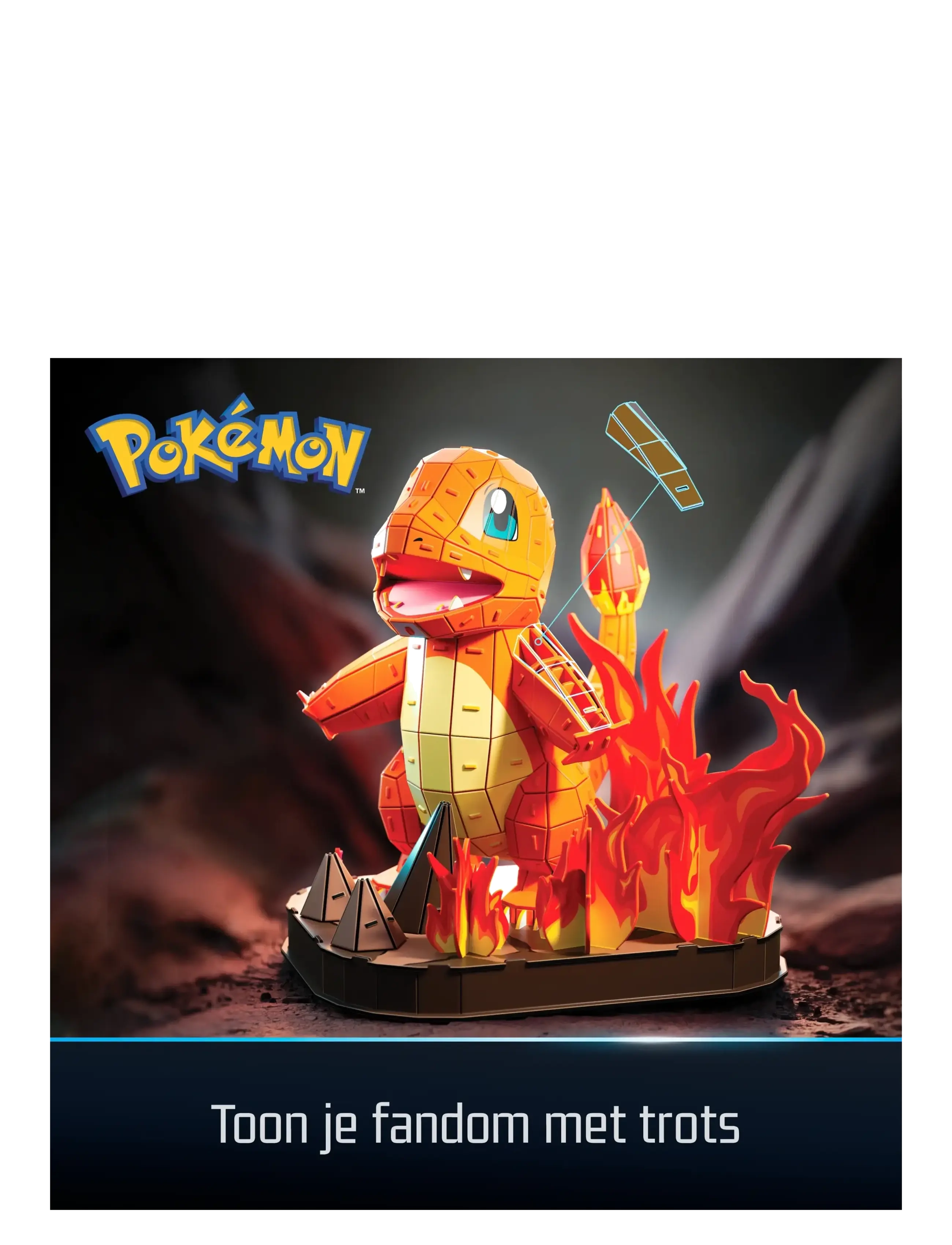 4D Puzzles 4D Puzzles Pokémon 30 cm - Charmander, One Size, Orange, Puslespil > 3D-Puslespil, Børn