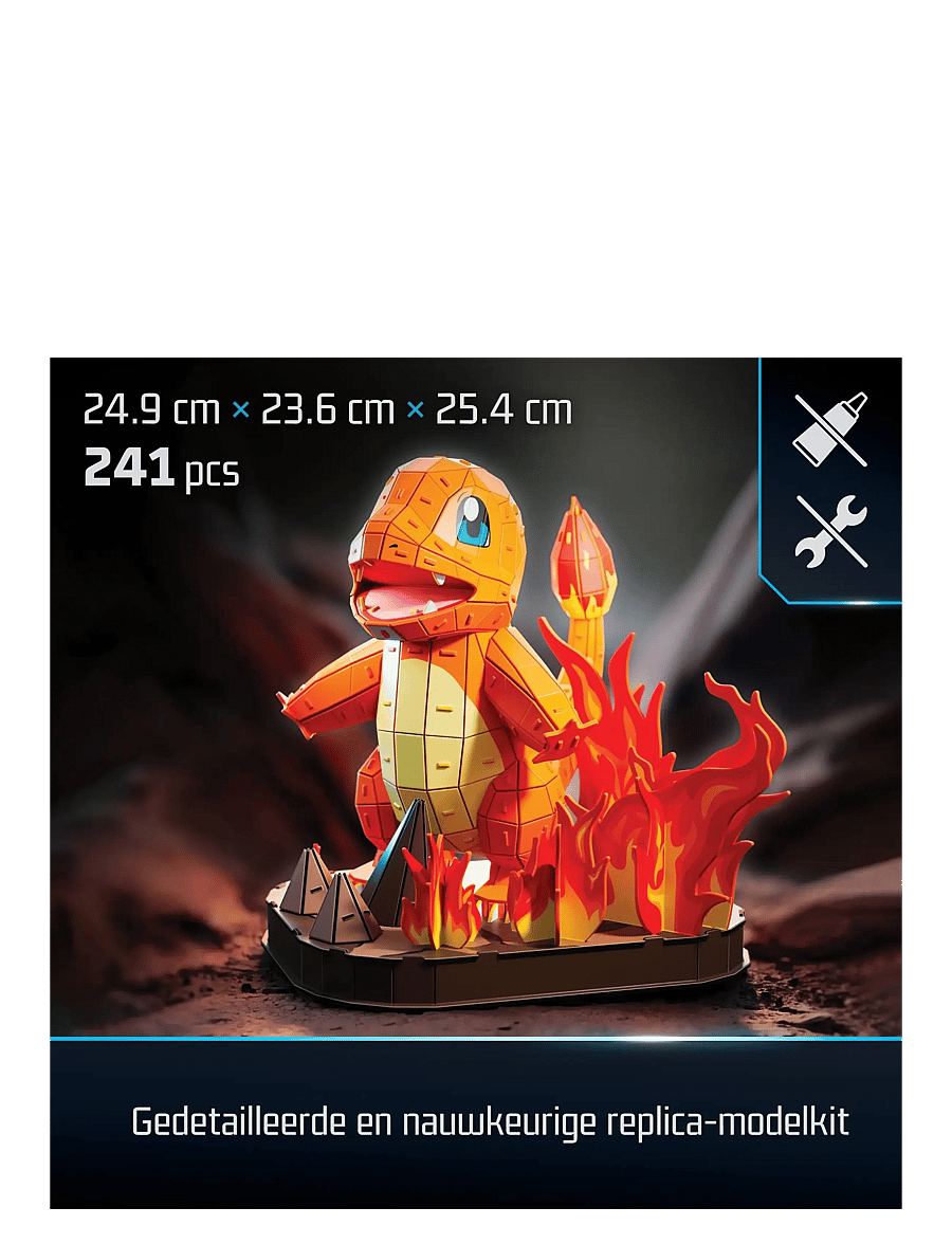 4D Puzzles - 4D Puzzles Pokémon 30 cm - Charmander - 3d-pussel - multi - 3