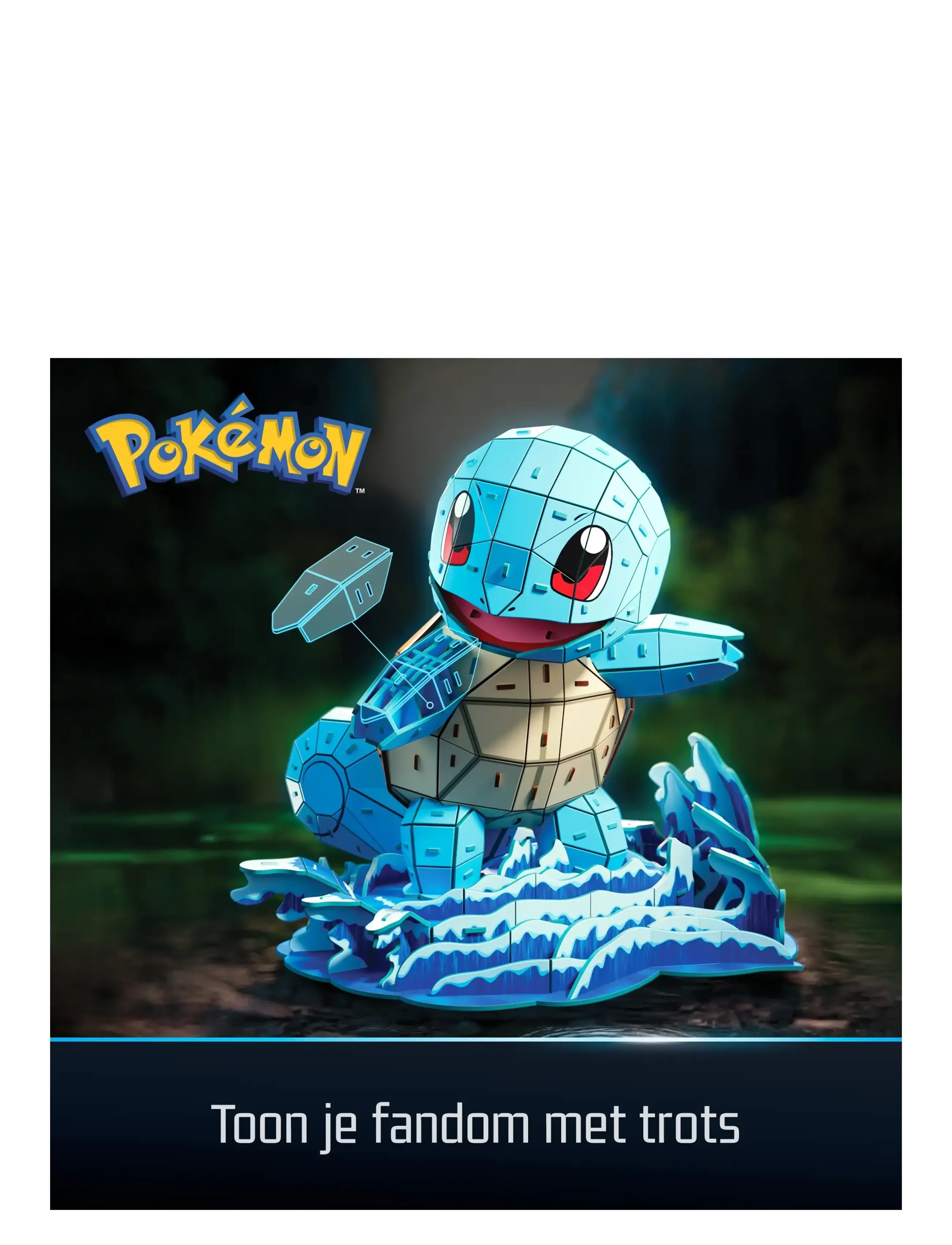 4D Puzzles 4D Puzzles Pokémon 30 cm - Squirtle, One Size, Blue, Puslespil > 3D-Puslespil, Børn