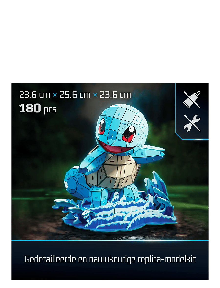 4D Puzzles - 4D Puzzles Pokémon 30 cm - Squirtle - 3d-pussel - multi - 1