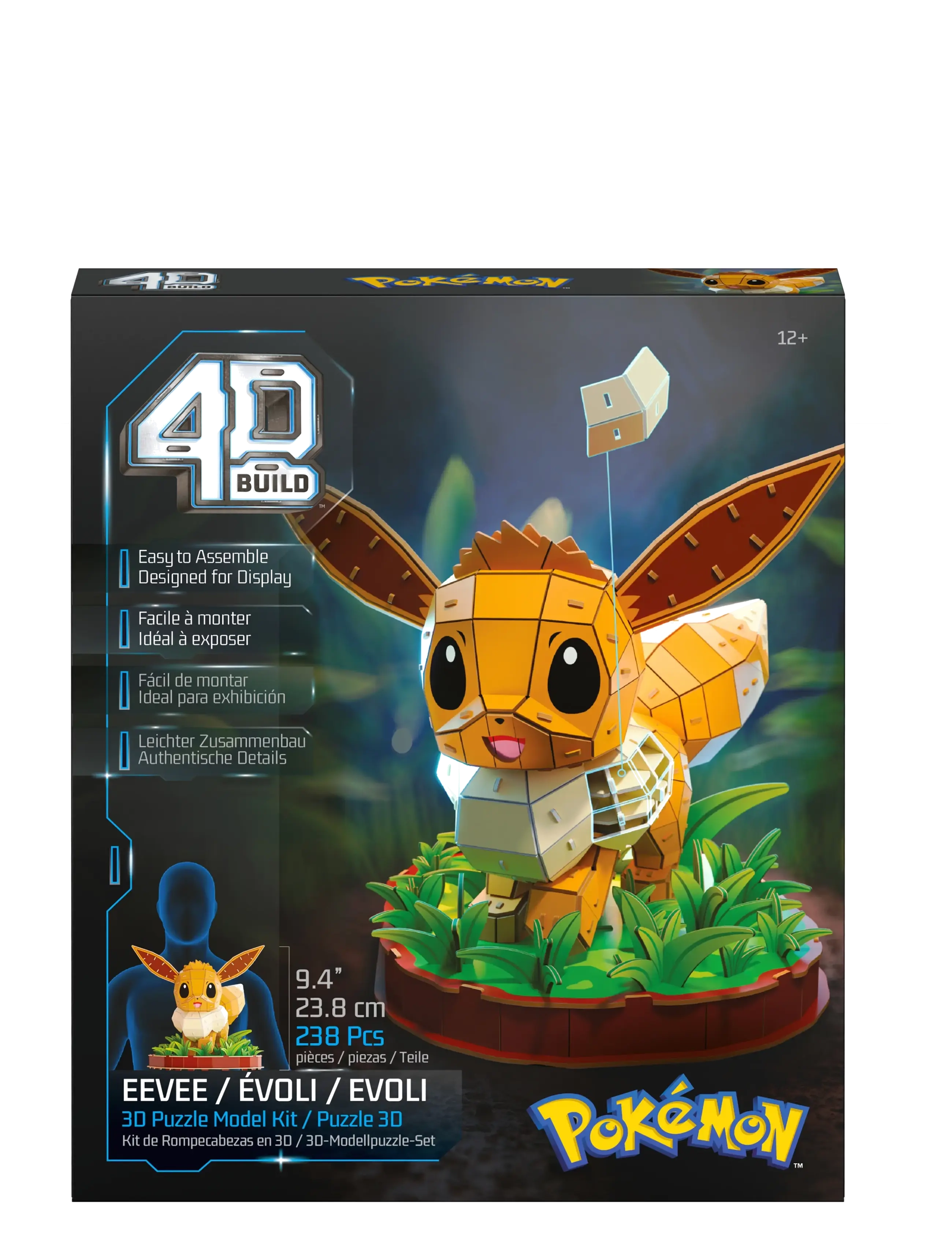 4D Puzzles 4D Build Pokémon 20 cm - Eevee, One Size, Multi/patterned, Puslespil > 3D-Puslespil, Børn