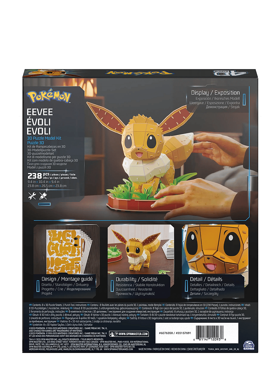 4D Puzzles - 4D Build Pokémon 20 cm - Eevee - 3d-pussel - multi - 3