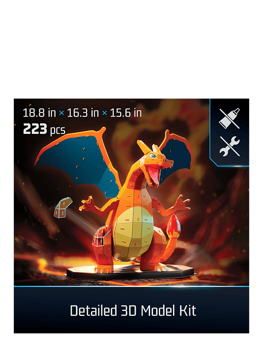 4D Puzzles - 4D Build Pokémon 37 cm - Charizard - multi - 1