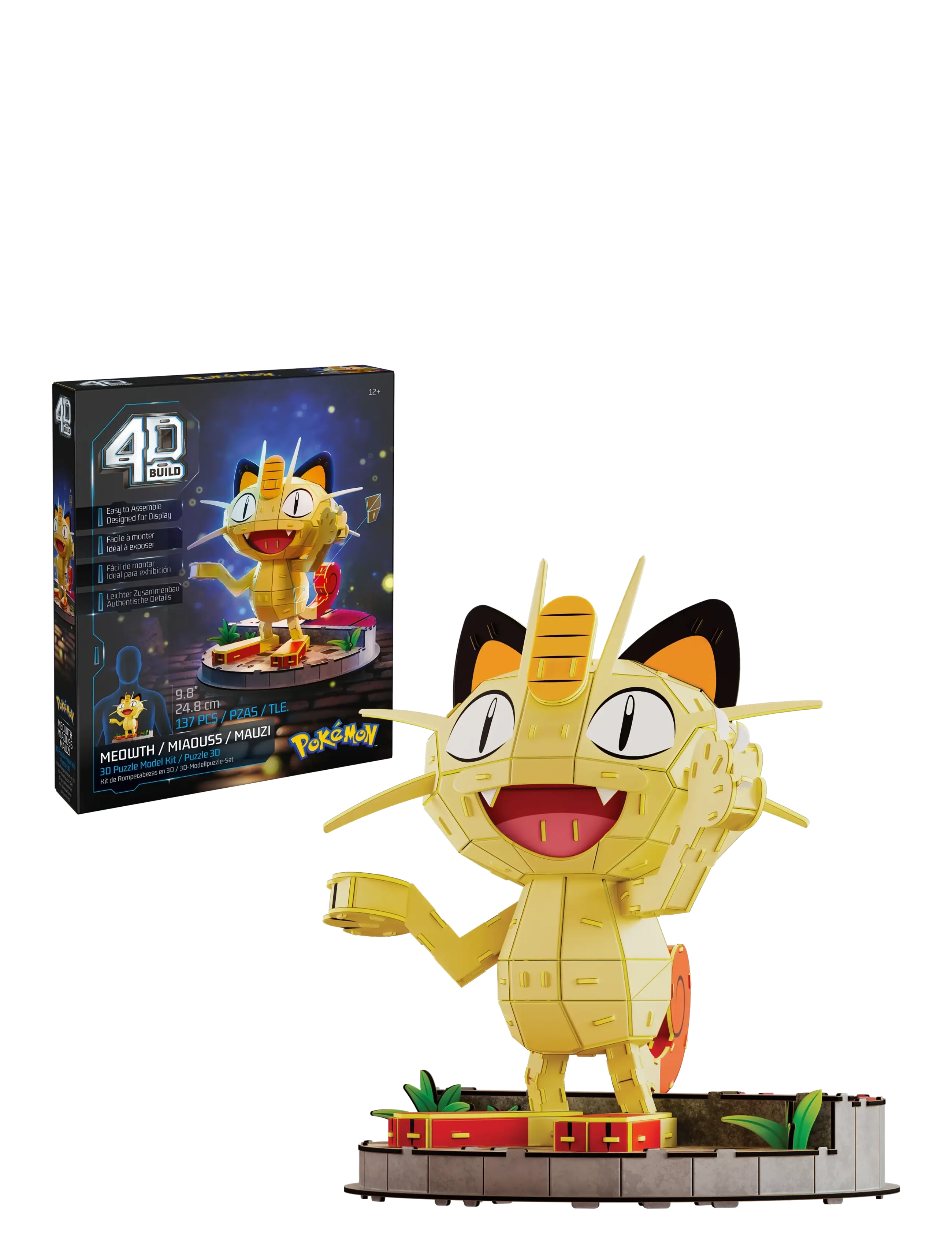 4D Puzzles 4D Build Pokémon 24 cm - Meowth - Leksaker - MULTI / yellow