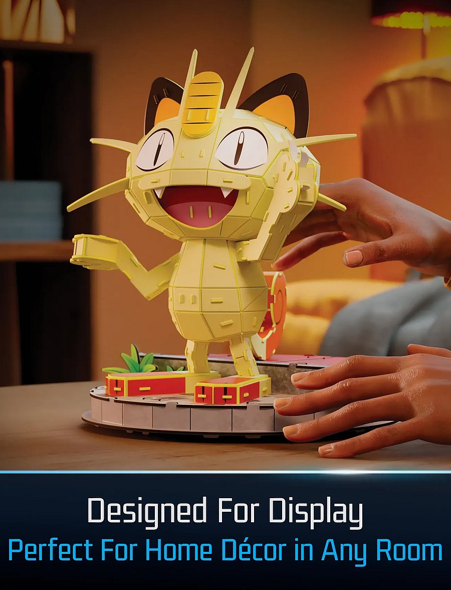 4D Puzzles - 4D Build Pokémon 24 cm - Meowth - 3d-pussel - multi - 0