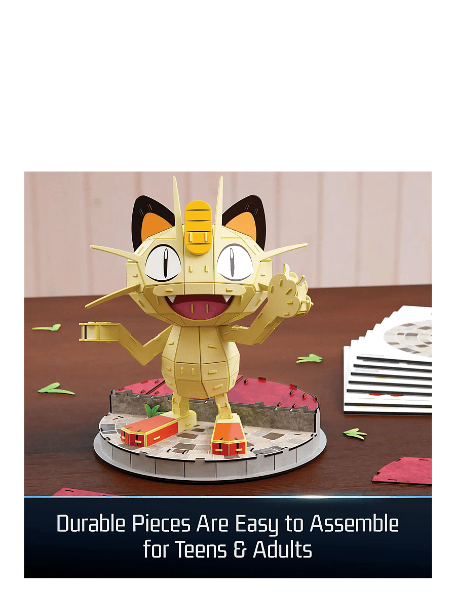 4D Puzzles - 4D Build Pokémon 24 cm - Meowth - 3d-pussel - multi - 4