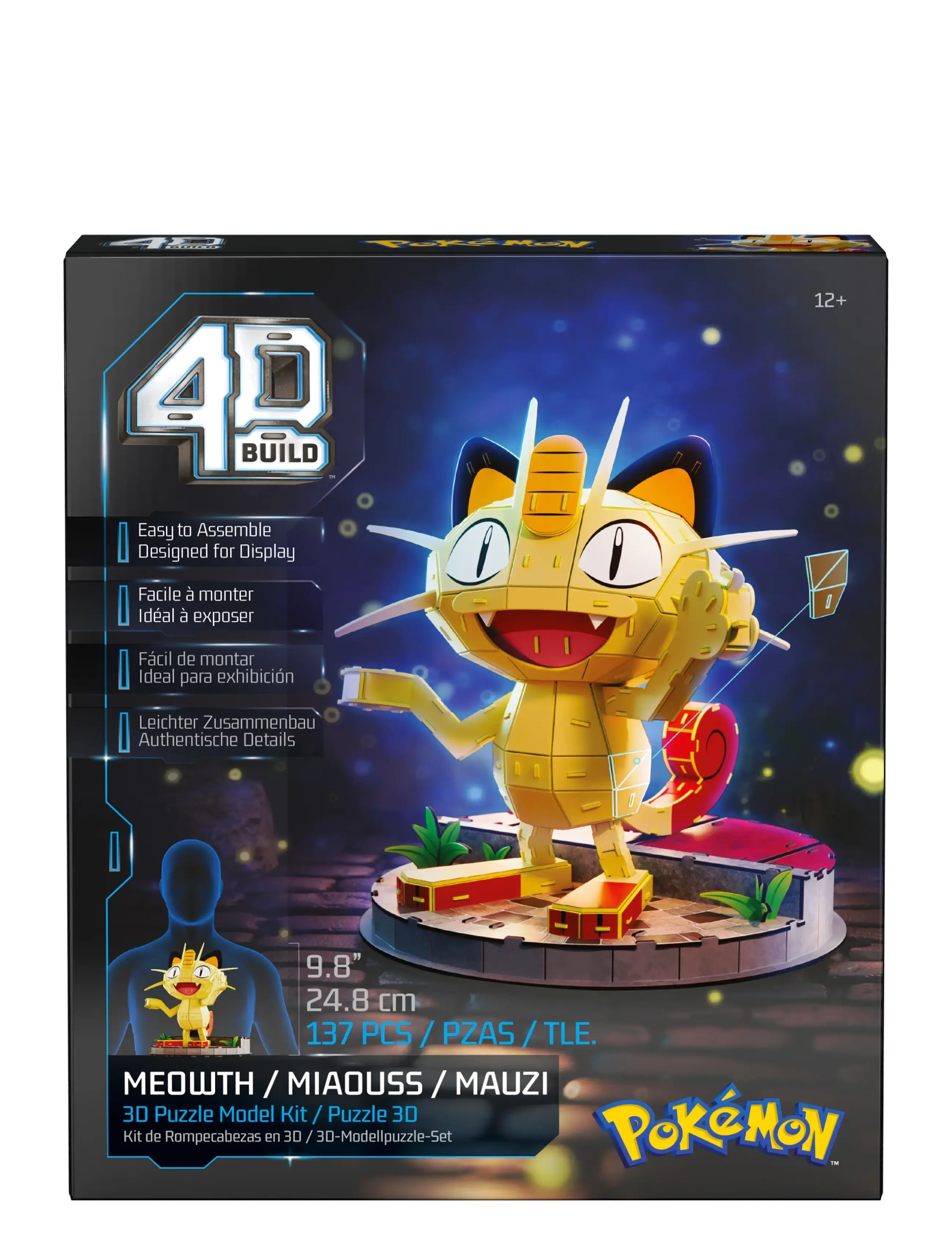 4D Puzzles - 4D Build Pokémon 24 cm - Meowth - 3d-pussel - multi - 2