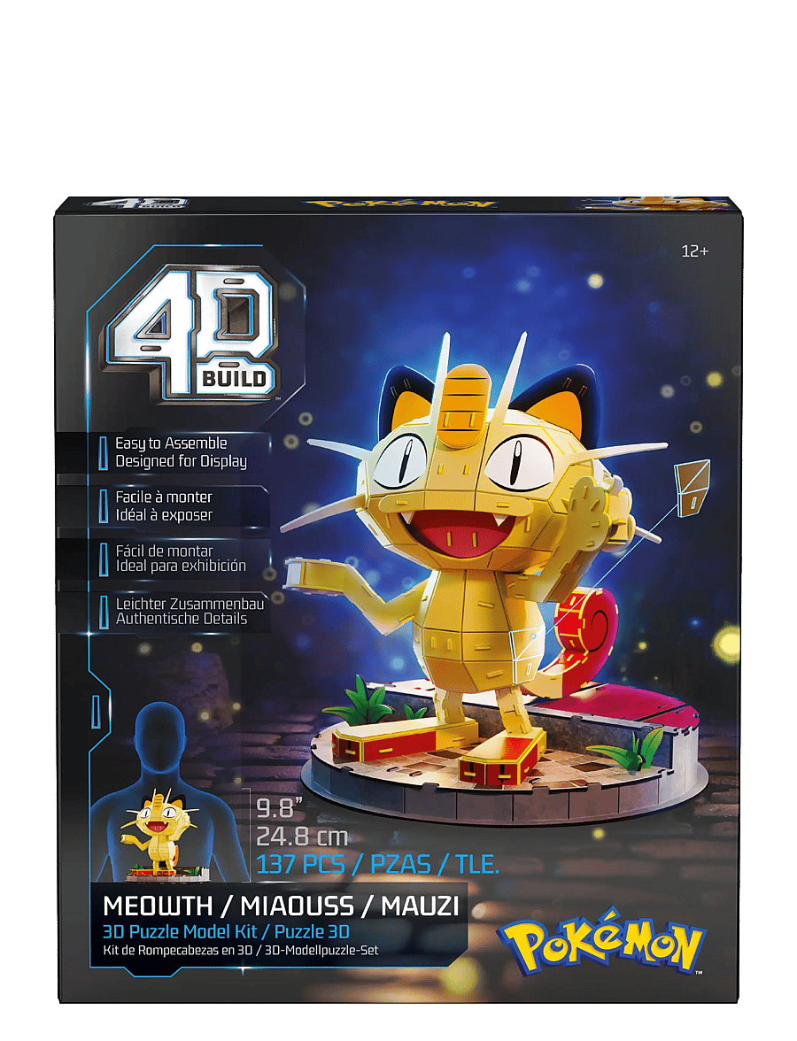 4D Puzzles - 4D Build Pokémon 24 cm - Meowth - 3d-pussel - multi - 2