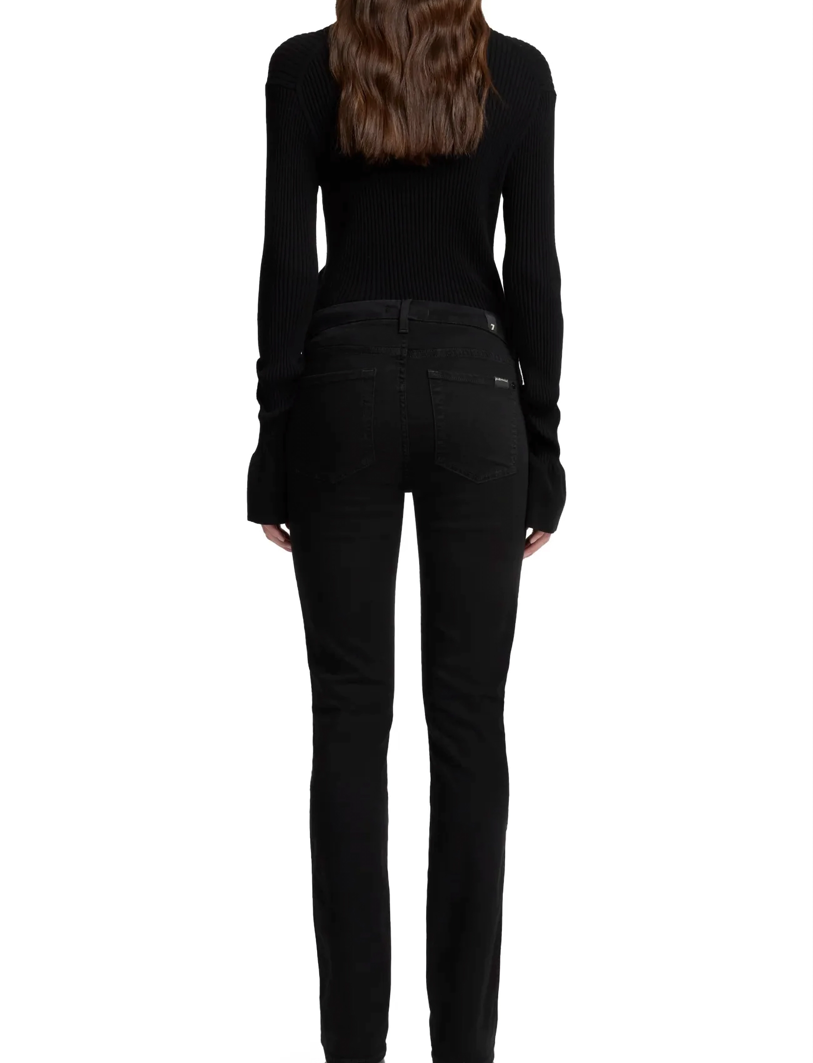 7 For All Mankind - KIMMIE STRAIGHT Rinsed Black - slim jeans - rinsed black - 2