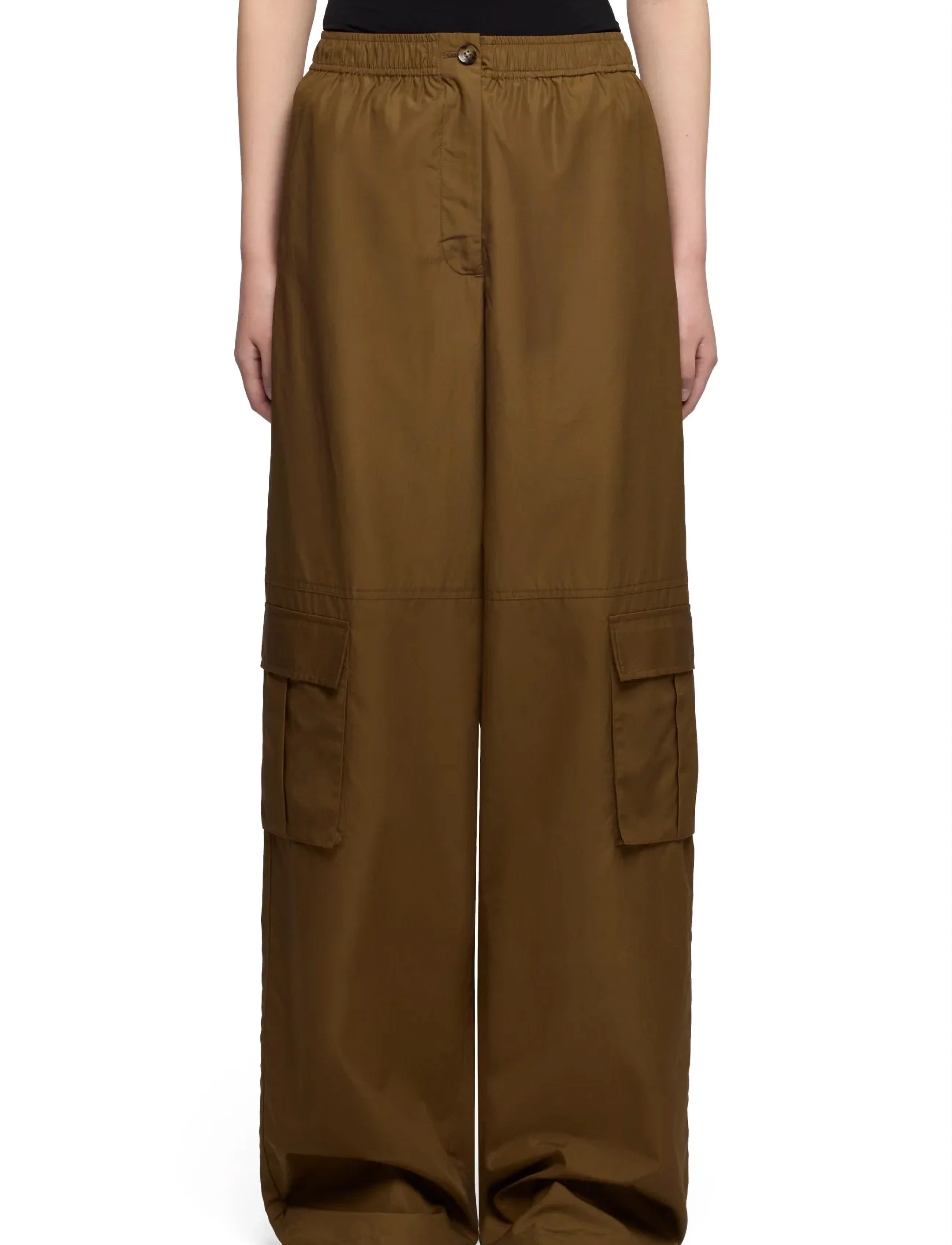 7 For All Mankind CARGO WIDE PANT Popeline Toffee - Byxor - TOFFEE / brown