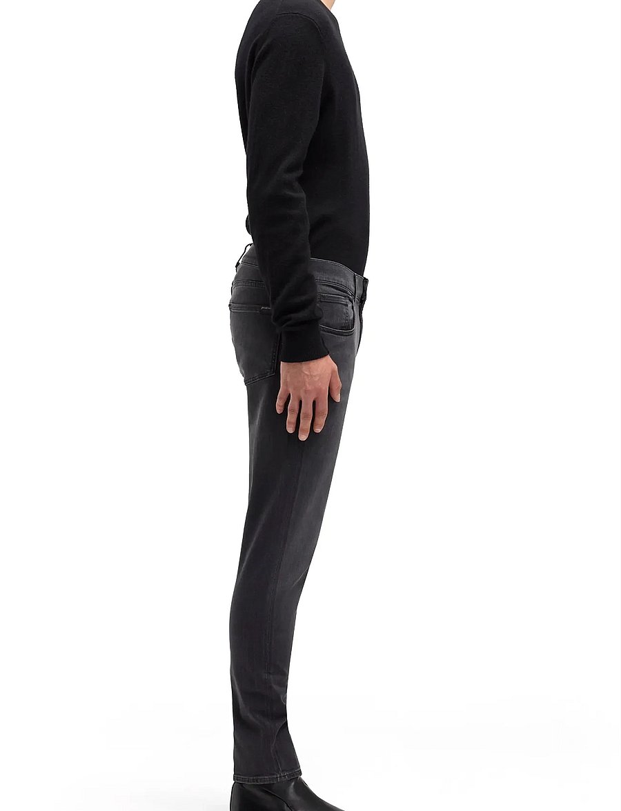 7 For All Mankind - SLIMMY TAPERED Washed Black - tapered jeans - black - 3