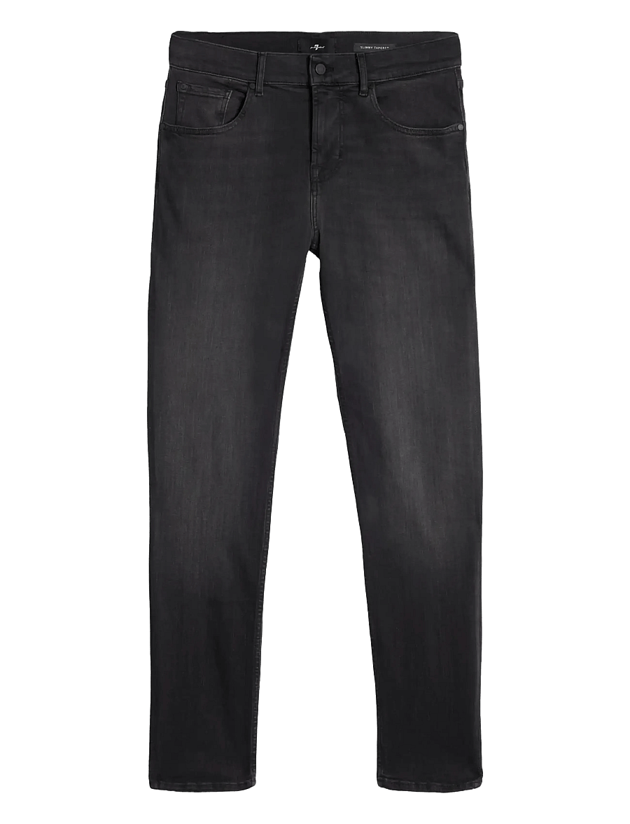 7 For All Mankind - SLIMMY TAPERED Washed Black - tapered jeans - washed black - 1