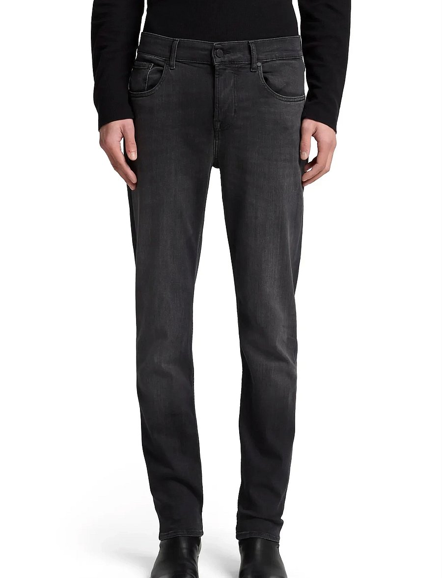 7 For All Mankind - SLIMMY TAPERED Washed Black - tapered jeans - washed black - 0