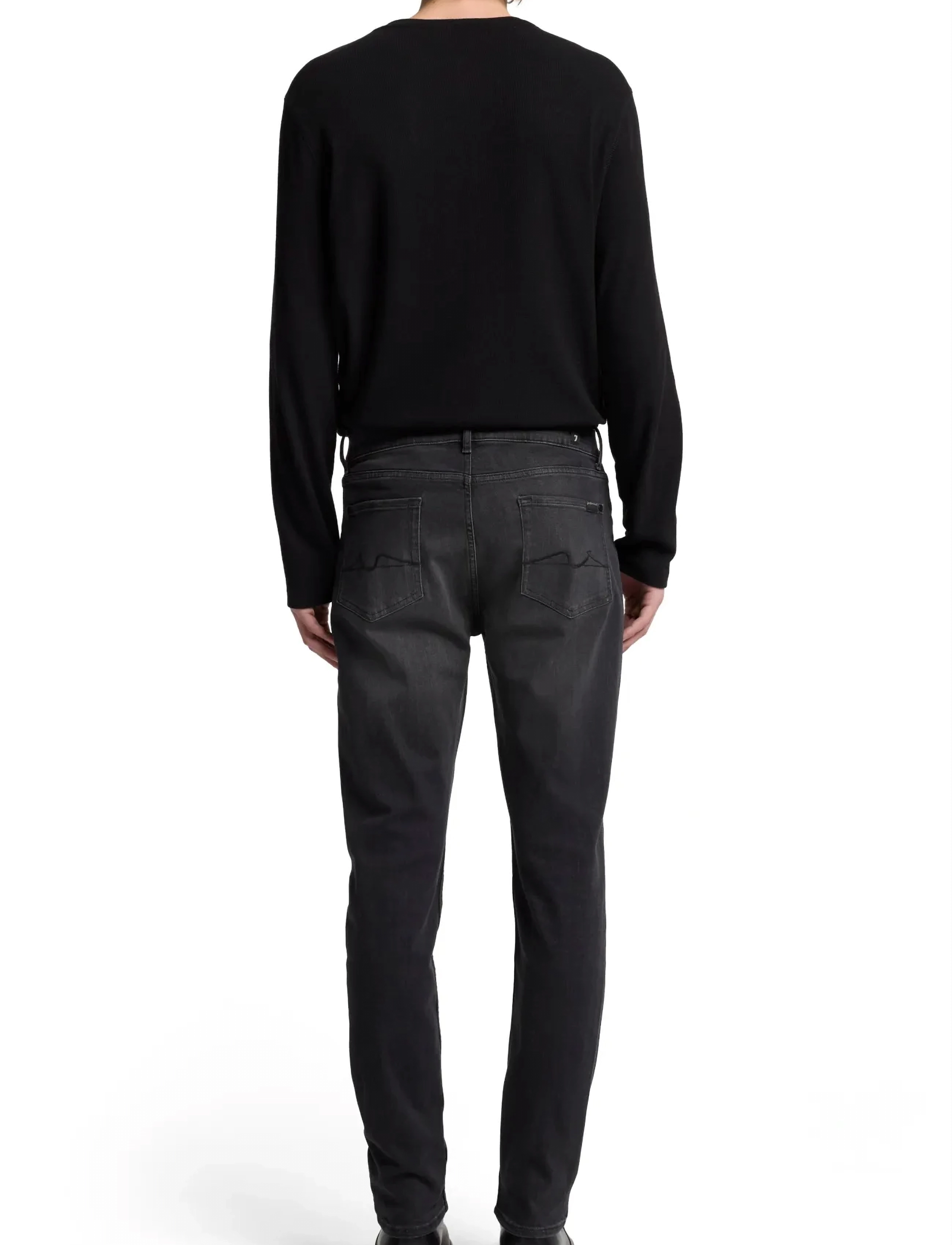 7 For All Mankind - SLIMMY TAPERED Washed Black - tapered jeans - washed black - 2