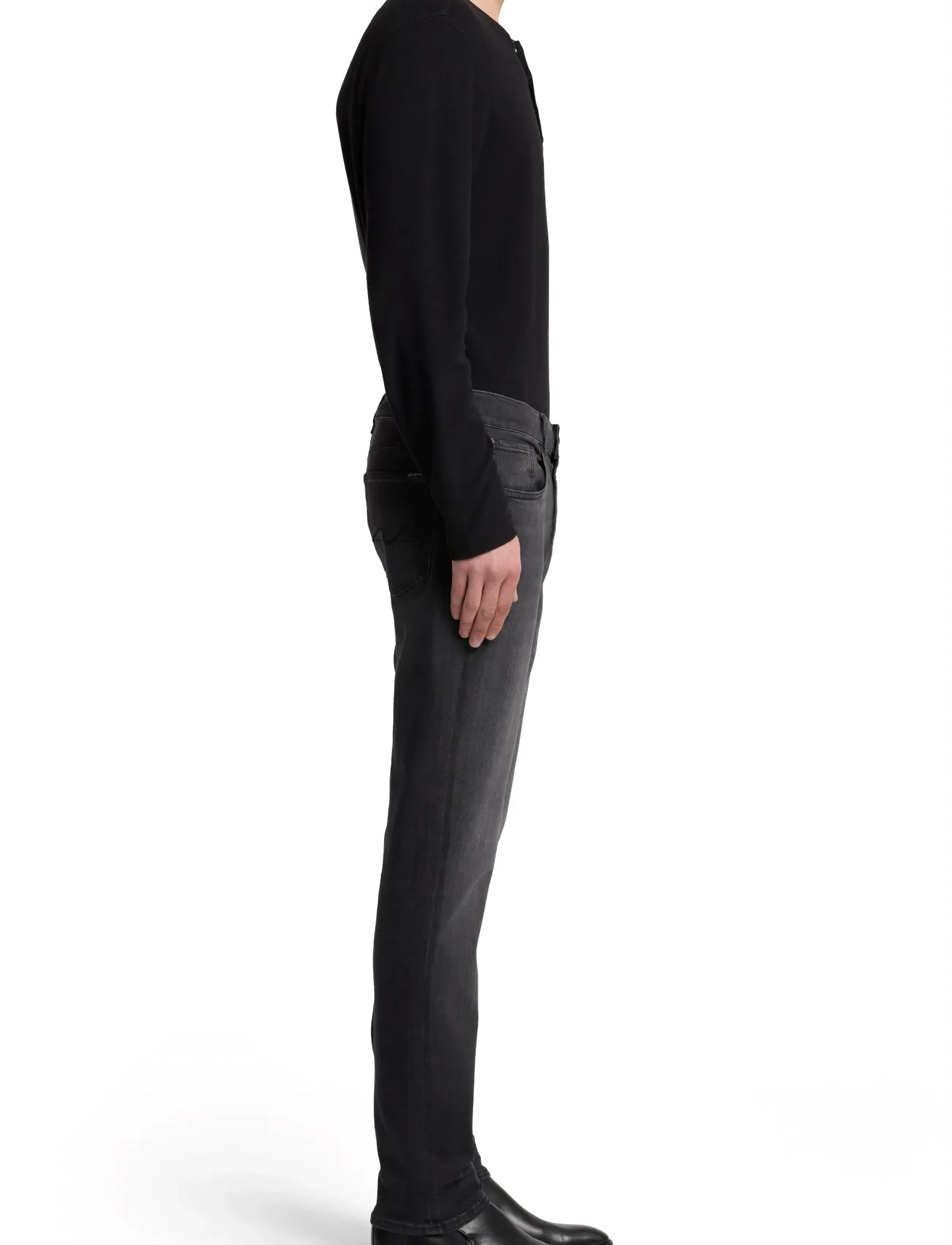 7 For All Mankind - SLIMMY TAPERED Washed Black - tapered jeans - washed black - 3