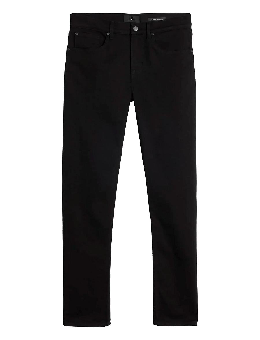 7 For All Mankind - SLIMMY TAPERED Rinse Black - tapered jeans - rinse black - 1