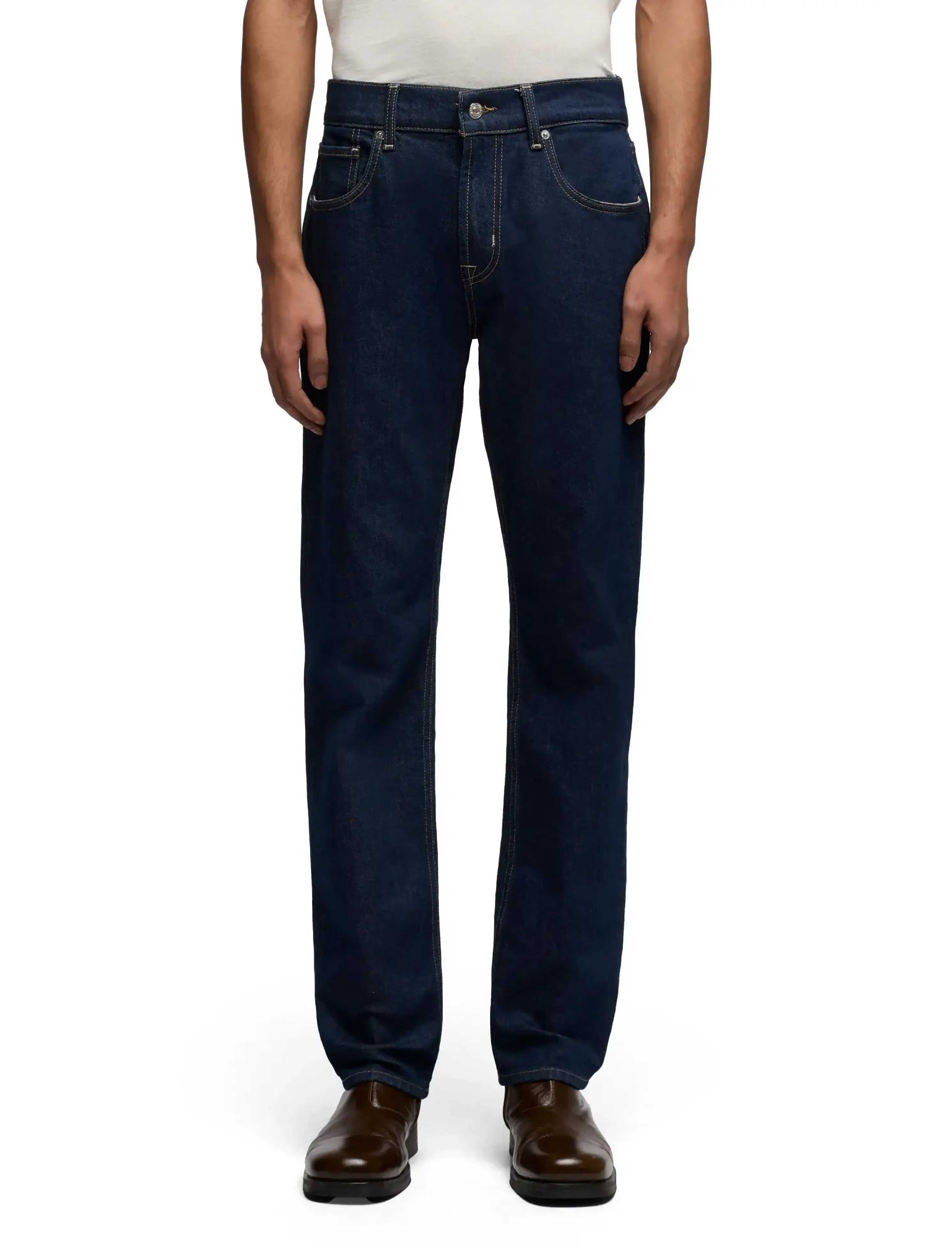 7 For All Mankind The Straight 32" Sundown, 32 x 32, Navy, Jeans > Almindelige, Herre