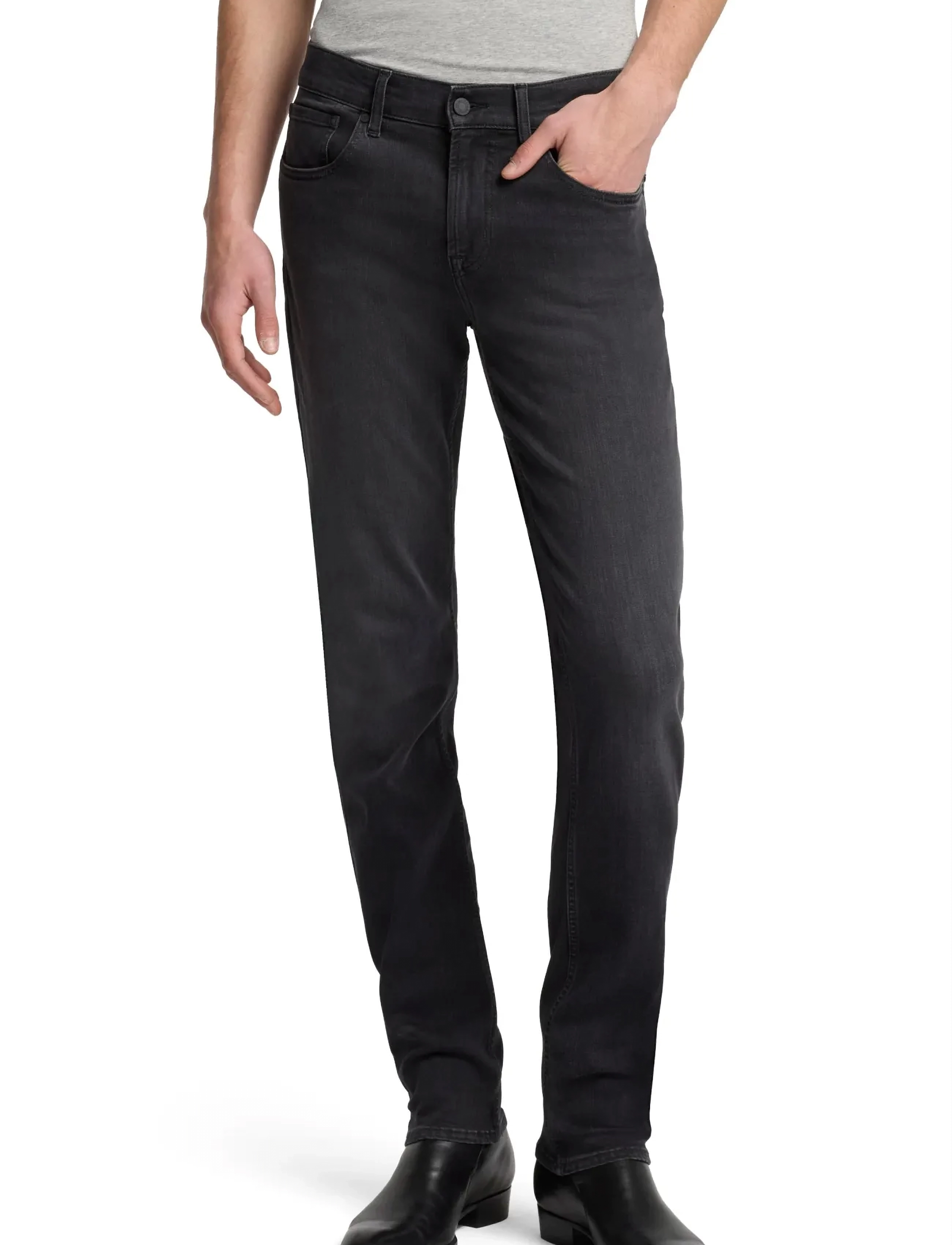 7 For All Mankind SLIMMY Washed Black - Jeans - WASHED BLACK / black