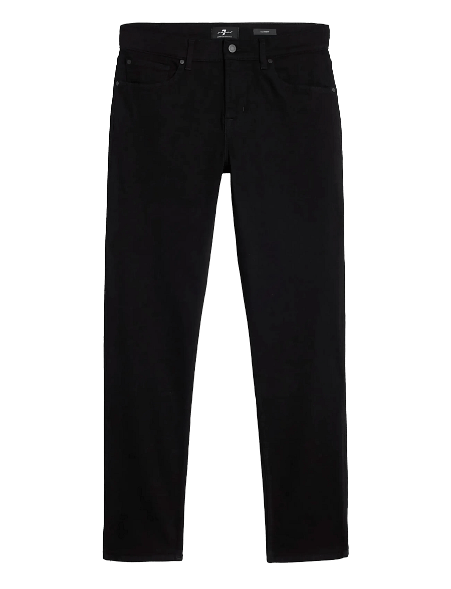 7 For All Mankind - SLIMMY Rinse Black - džinsa bikses ar tievām starām - rinse black - 1