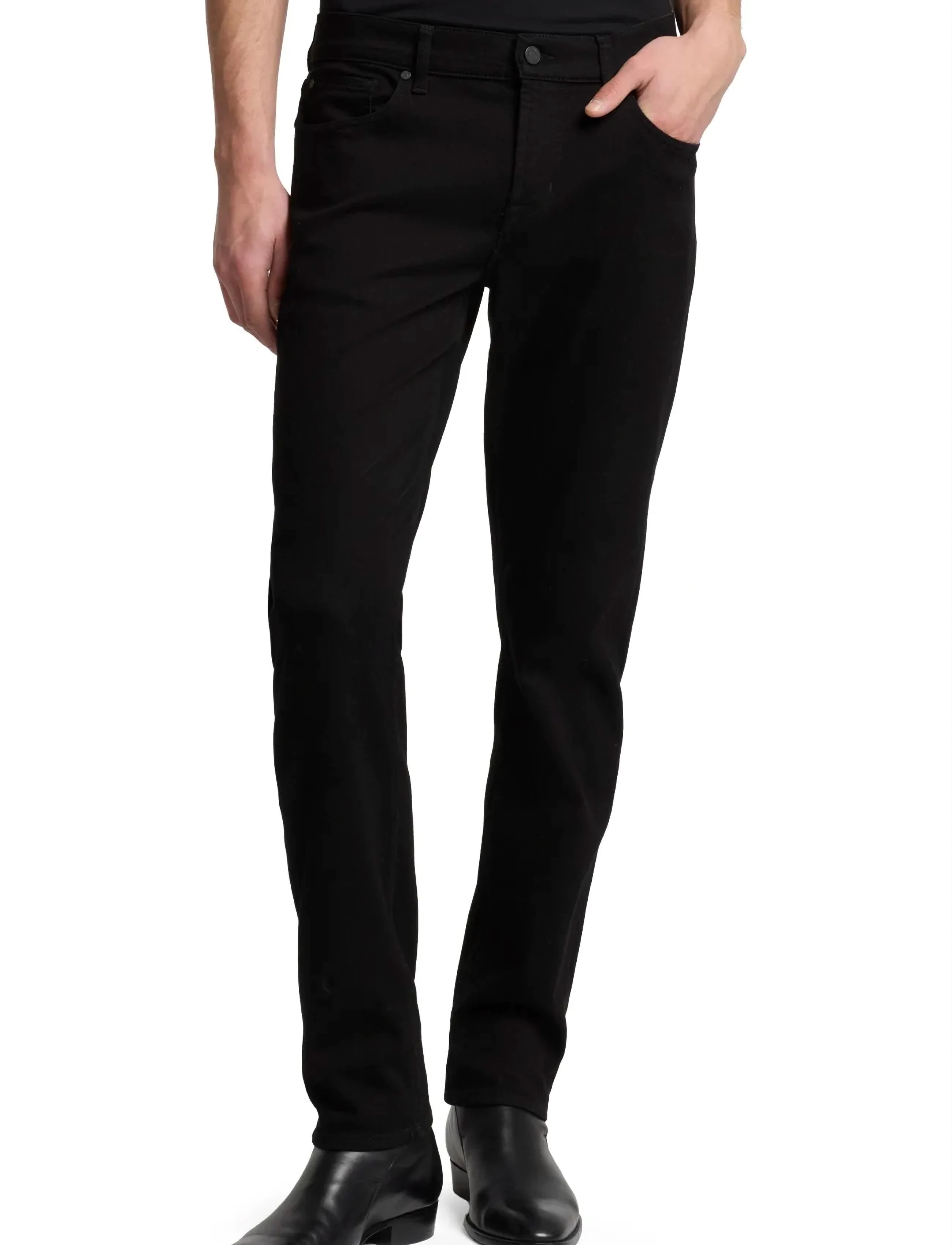 7 For All Mankind SLIMMY Rinse Black - Denimkläder - RINSE BLACK / black