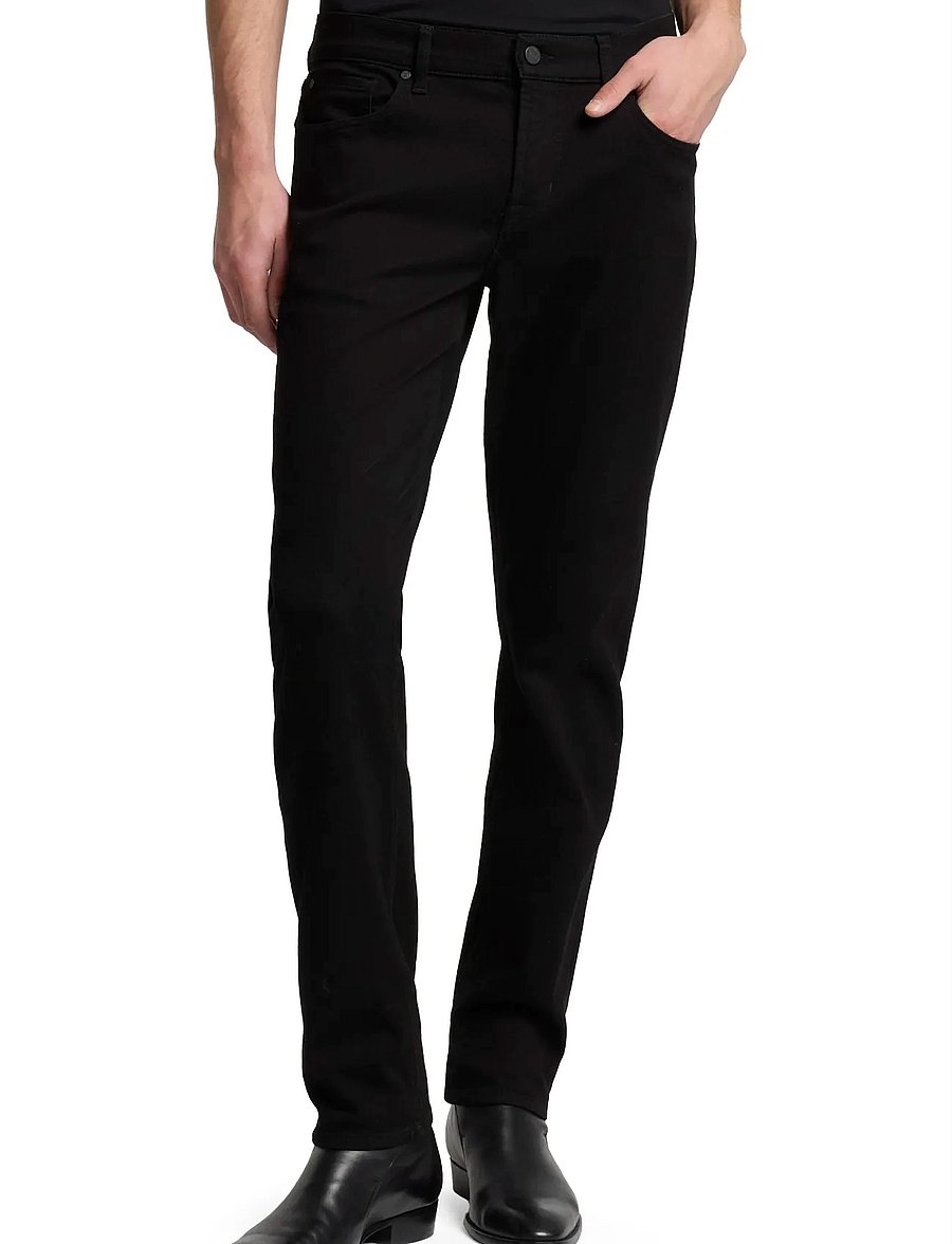7 For All Mankind - SLIMMY Rinse Black - džinsa bikses ar tievām starām - rinse black - 0