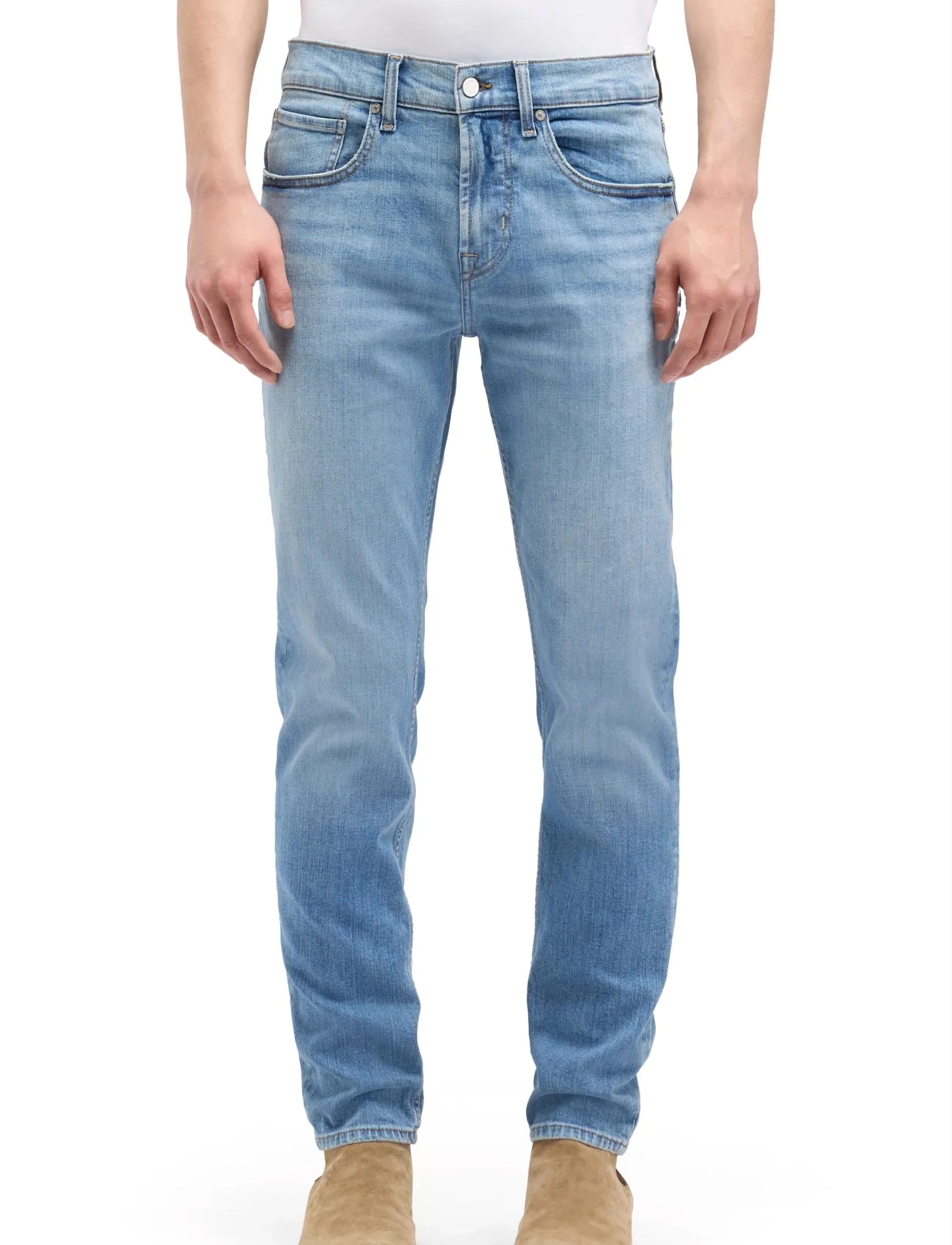 7 For All Mankind SLIMMY TAPERED Peak - Tapered jeans - RAINCLOUD / blue