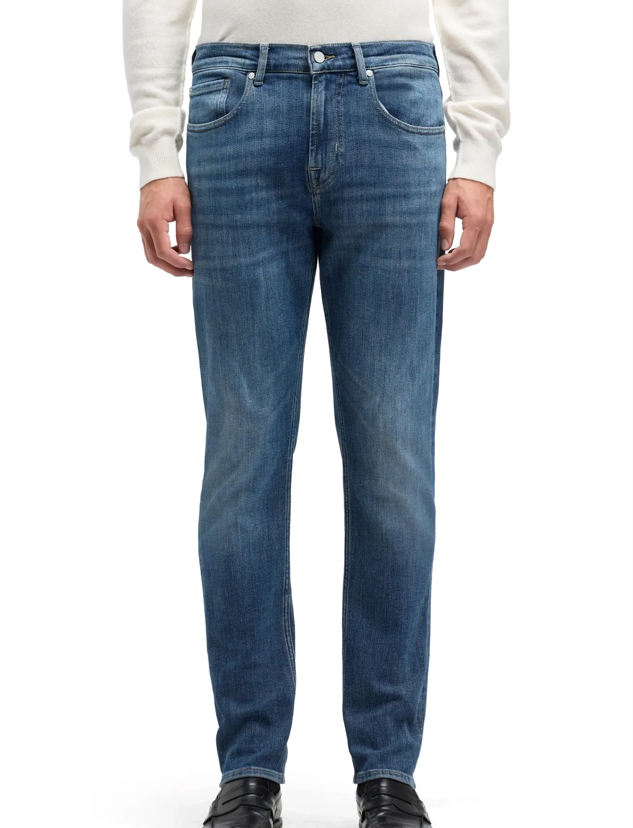 7 For All Mankind Slimmy Tapered Estate, 30 x 32, Jeans, Blau - Regular, Männerswear