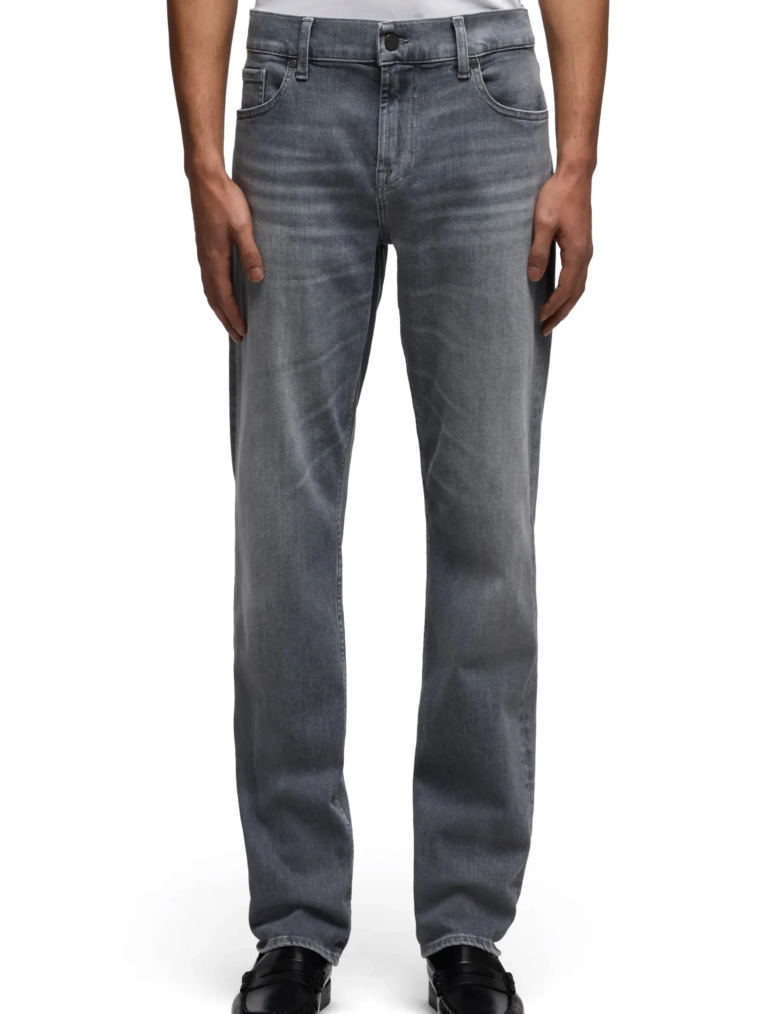 7 For All Mankind Slimmy Faint, 30 x 34, Jeans, Grau - Slim, Männerswear