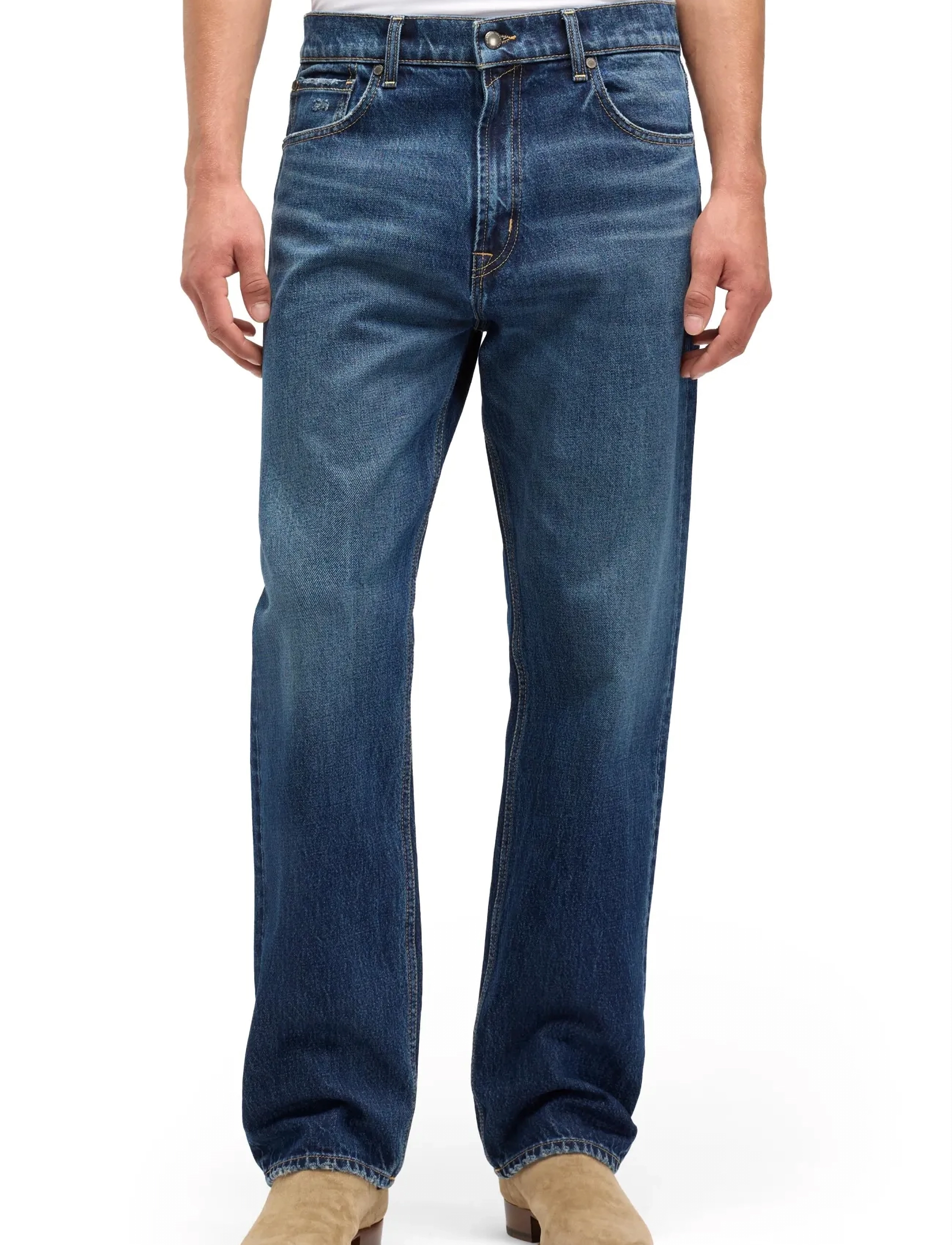 7 For All Mankind Modern Straight Brave, 34 x 32, Jeans, Blau - Regular, Männerswear